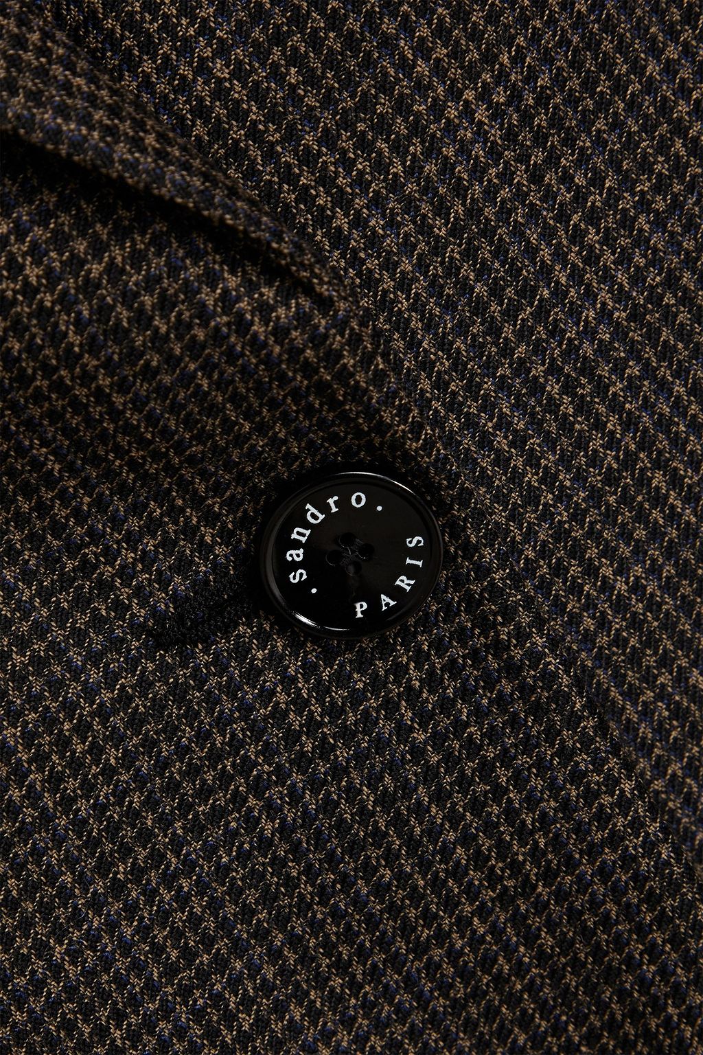 SANDRO Houndstooth crepe blazer