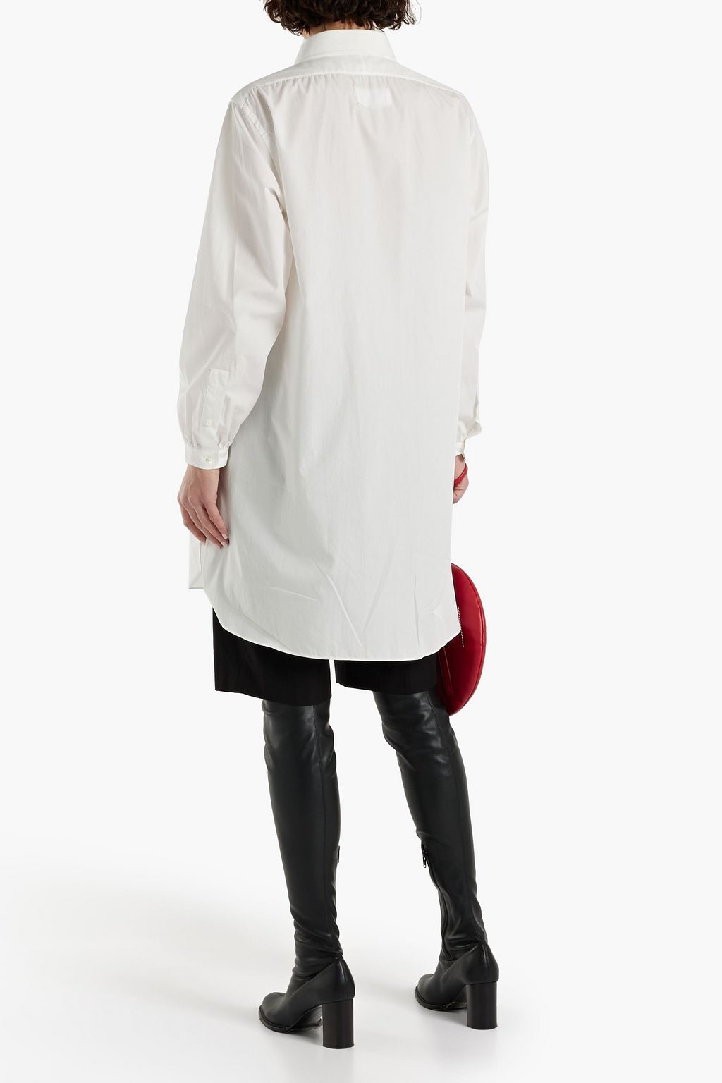 MAISON MARGIELA Oversized embroidered cotton-poplin shirt