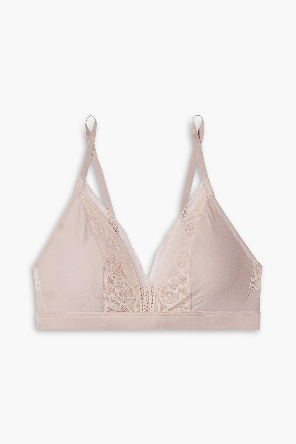 HANRO Alena stretch-jacquard and lace triangle bra