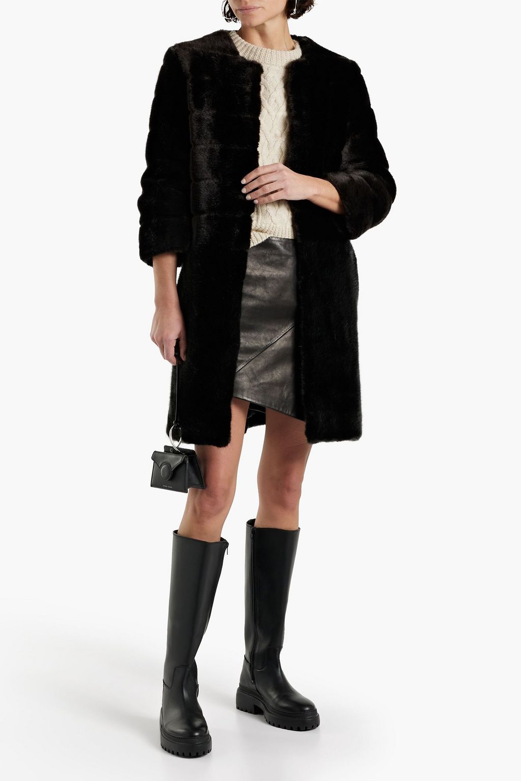 FAZ NOT FUR Omega faux fur coat