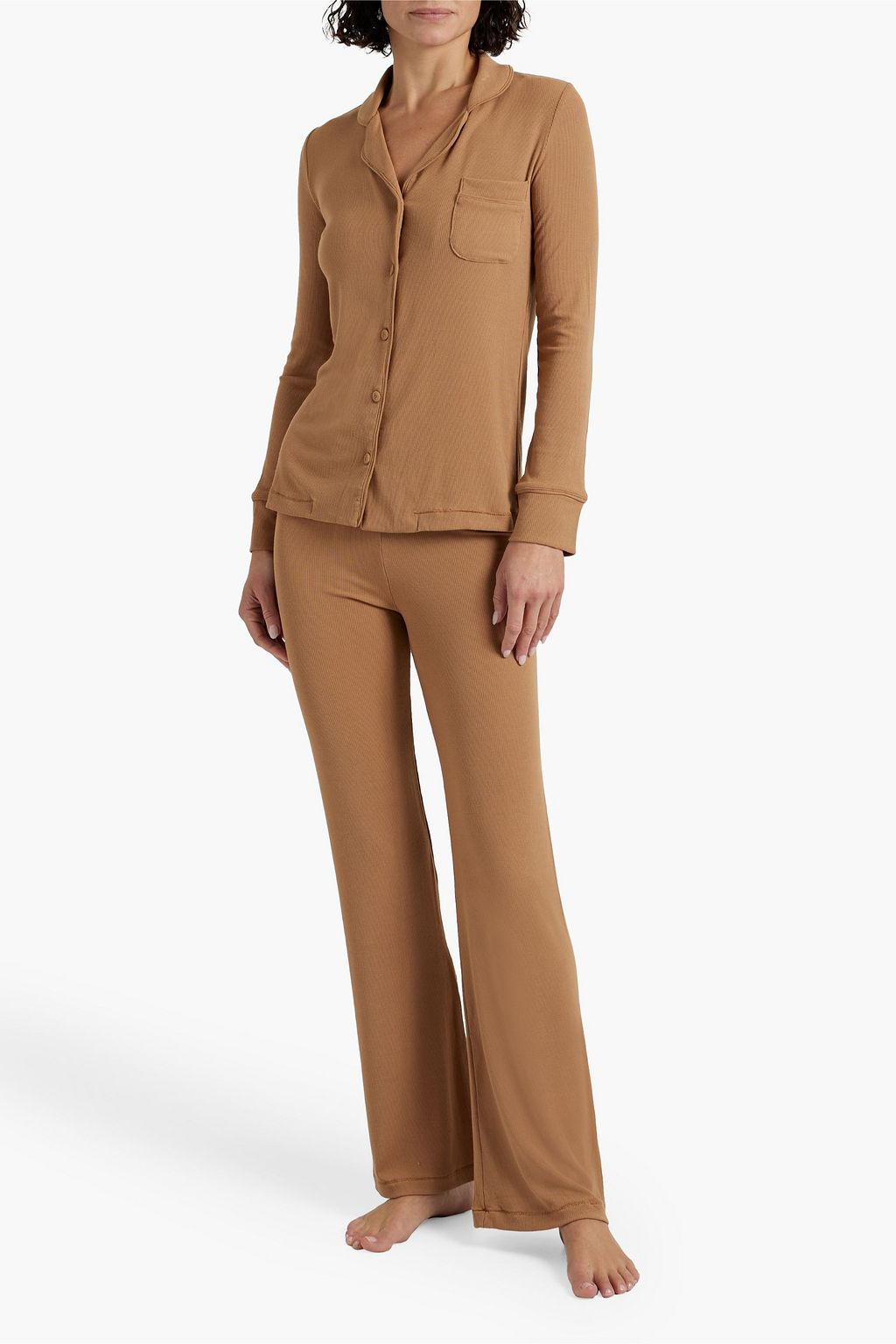 SKIMS Ribbed stretchmodal jersey pajama set THE