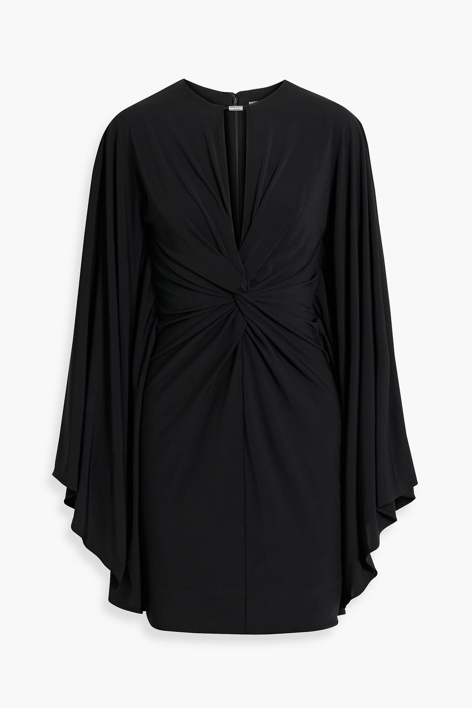 Halston Carolina cape-effect cutout stretch-jersey mini dress