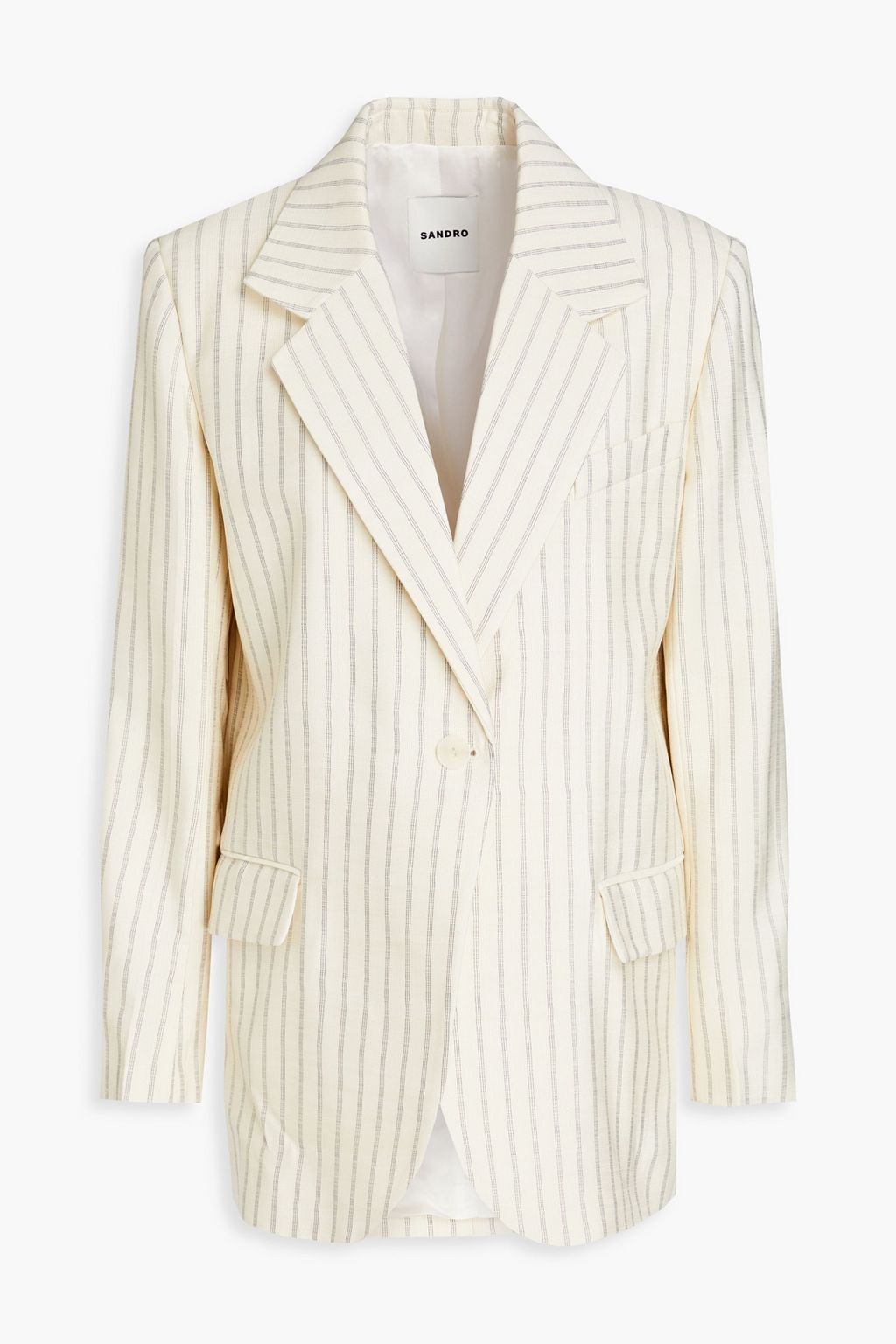 SANDRO Harpy pinstriped woven blazer | THE OUTNET