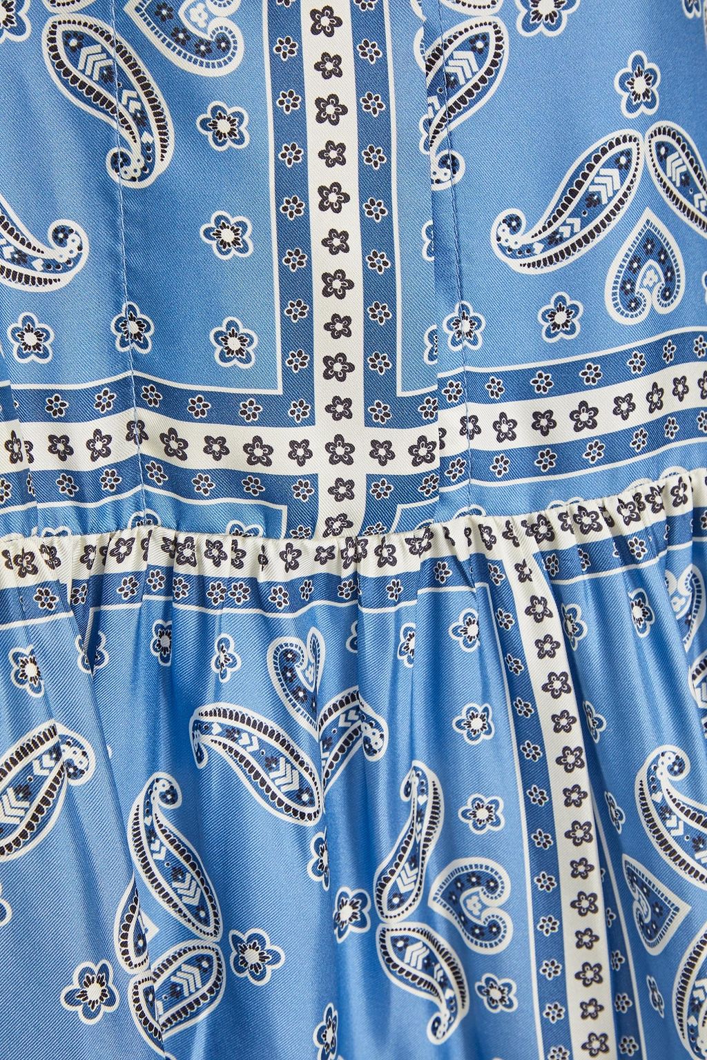 SANDRO Paisley-print silk-twill mini dress