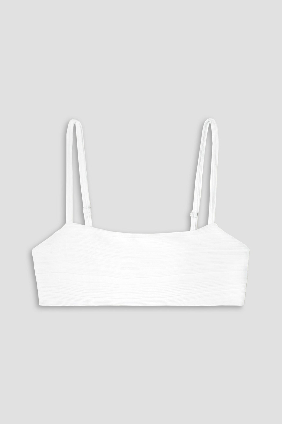 Ribbed jersey bandeau bikini top