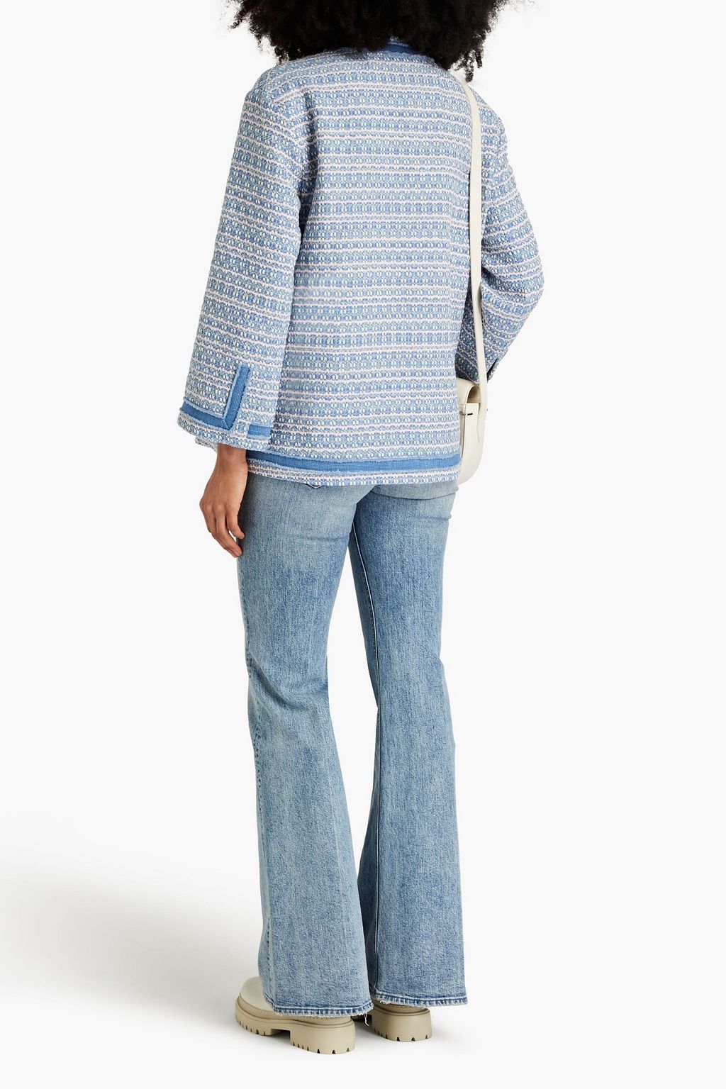 SANDRO Amelia cotton-blend tweed jacket