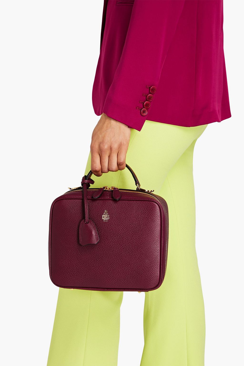 MARK CROSS Pebbled-leather tote