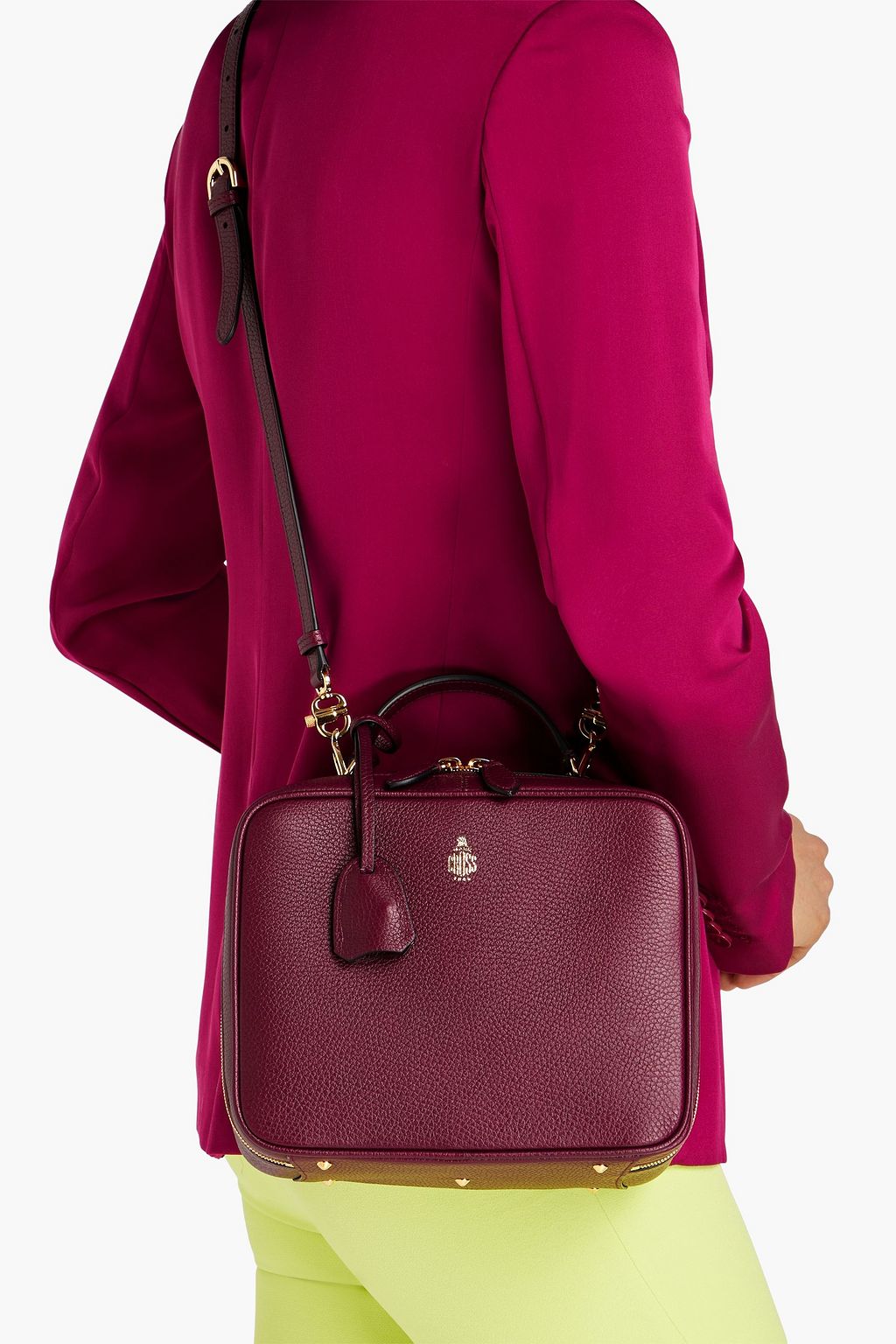 MARK CROSS Pebbled-leather tote