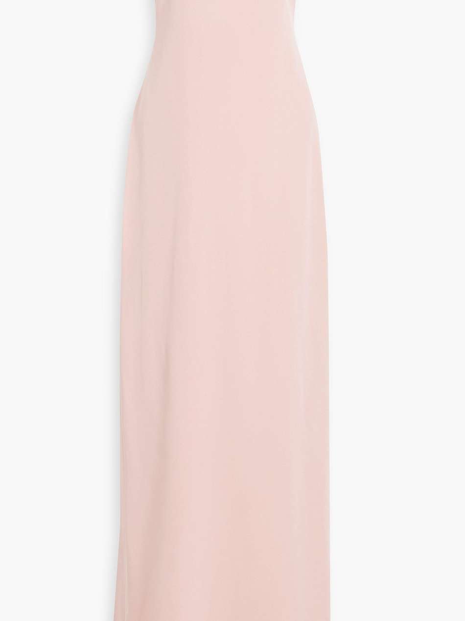 strapless silk-crepe gown