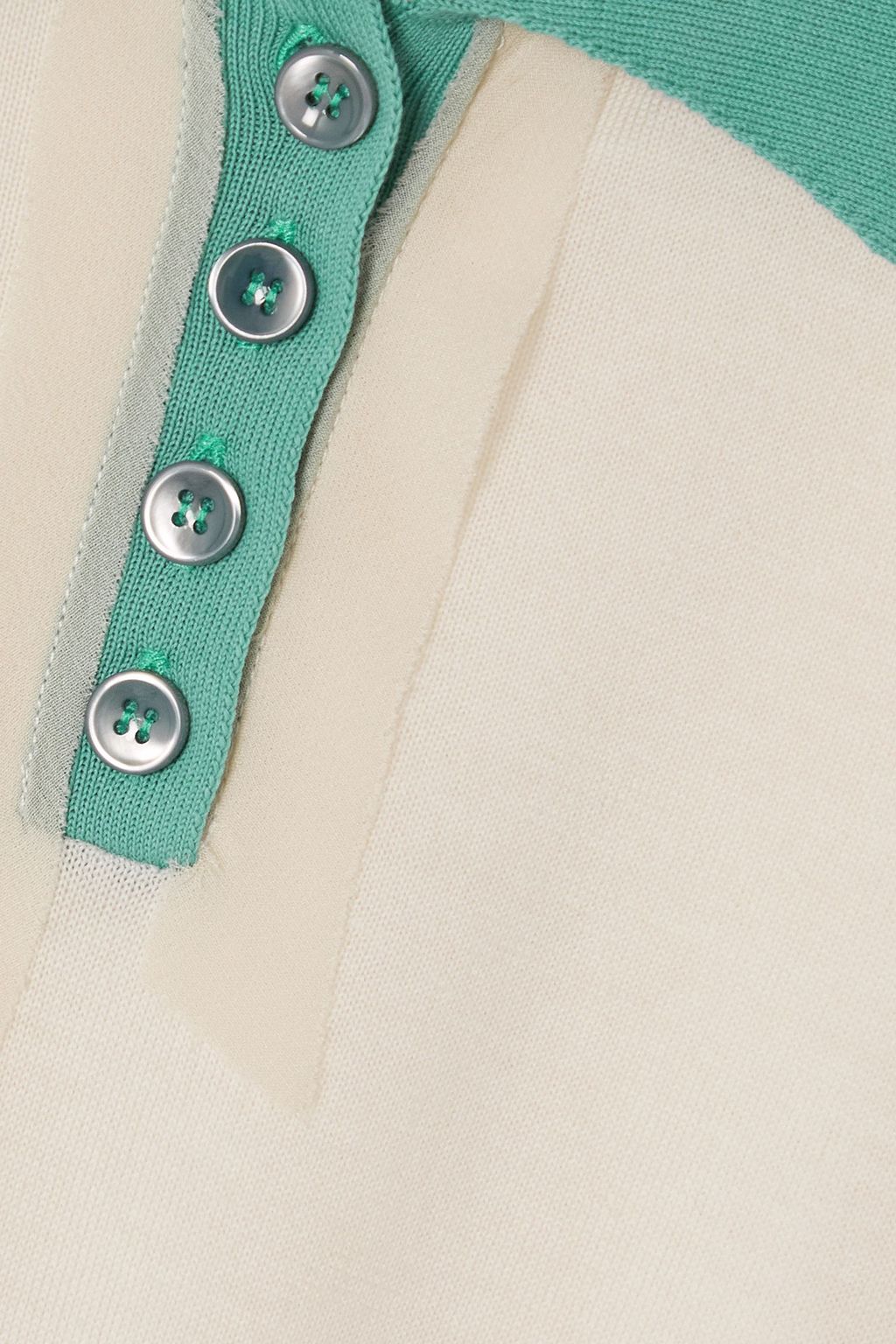MAISON MARGIELA Pullover aus einer Woll-Baumwollmischung mit Polokragen und Chiffonbesatz