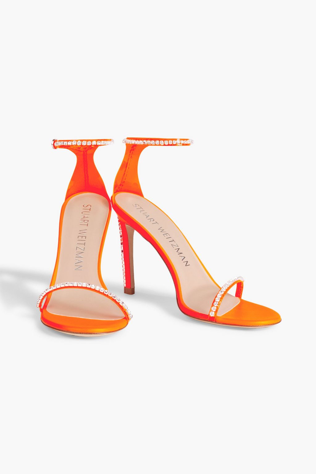 STUART WEITZMAN Crystal-embellished PVC sandals