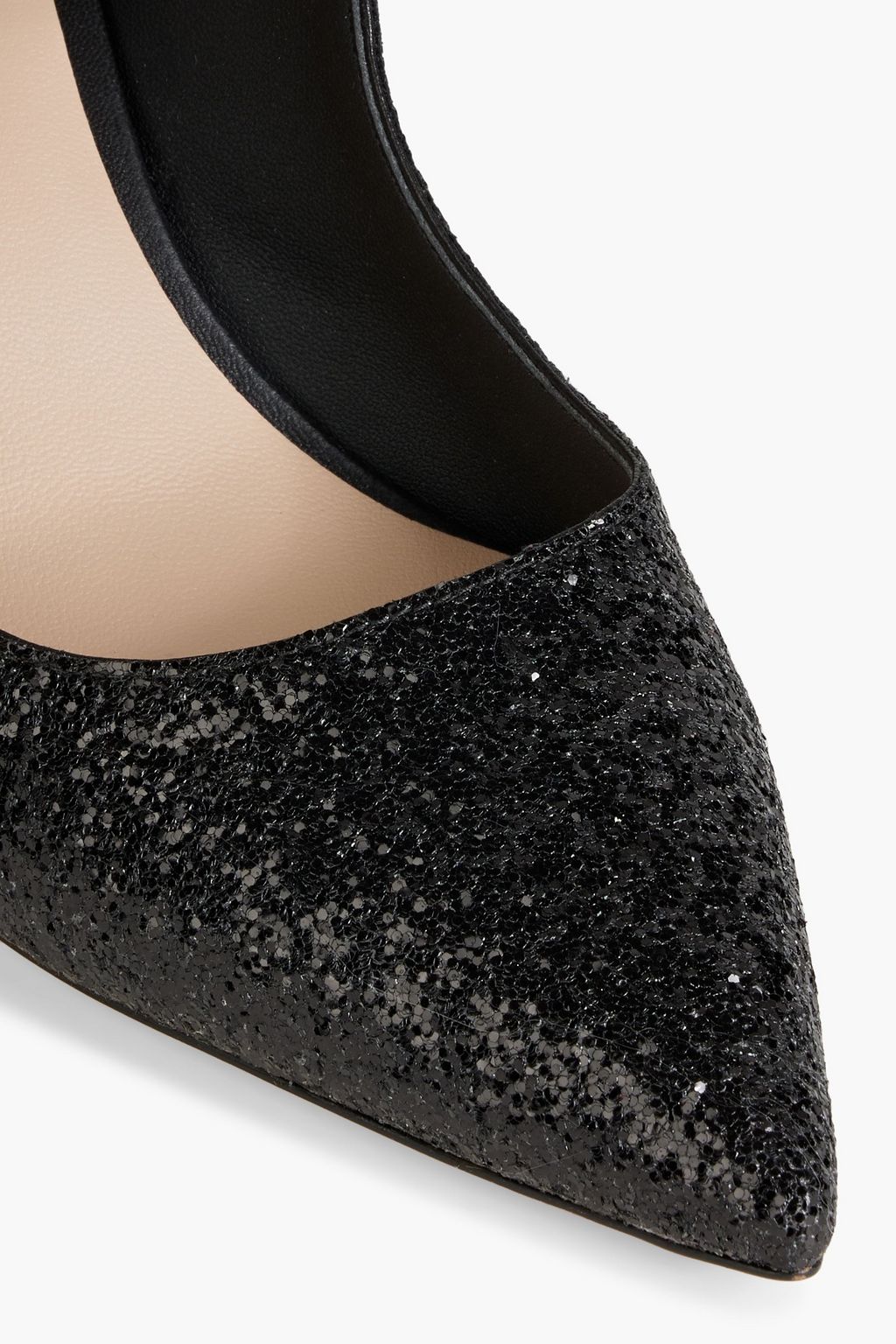 STUART WEITZMAN Dazzle 75 glittered leather mules