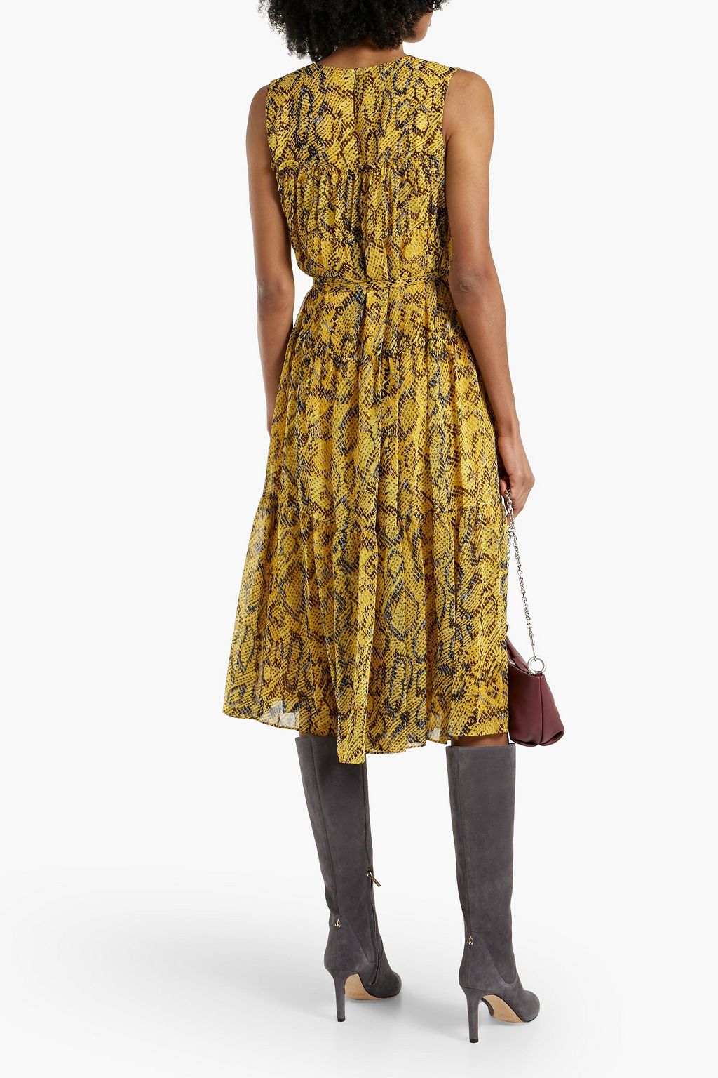 DIANE VON FURSTENBERG Robert tiered printed chiffon midi dress