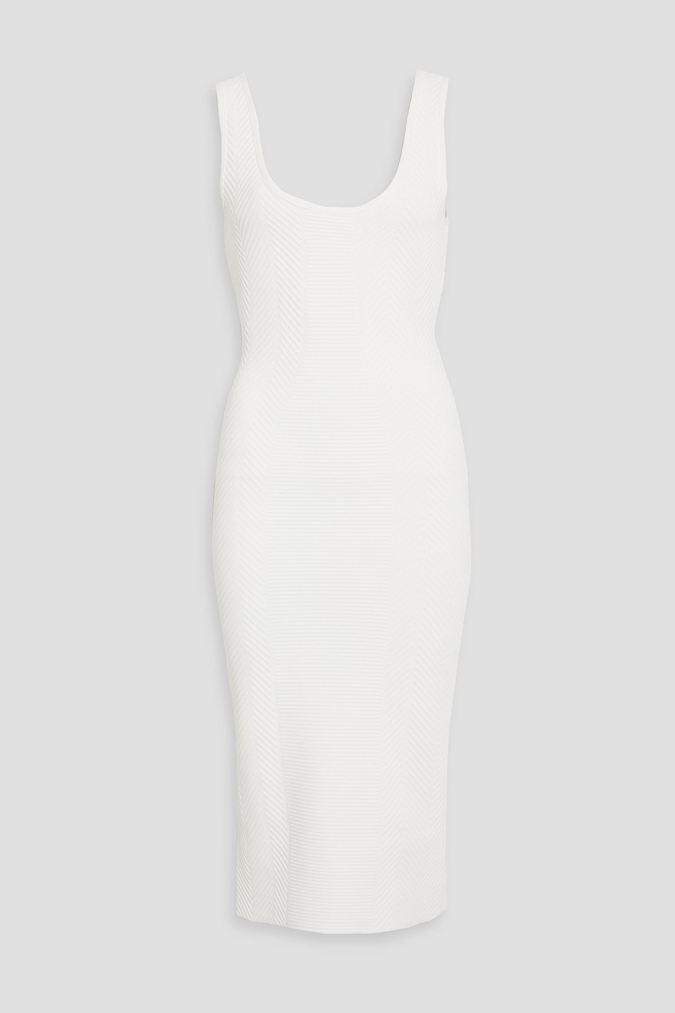 Herve Leger Bandage Midi Dress In White