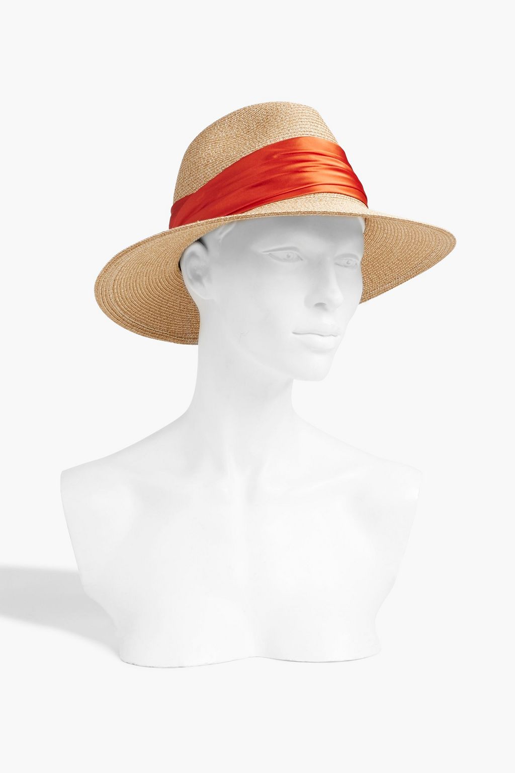 EUGENIA KIM Courtney satin-trimmed paper Panama hat