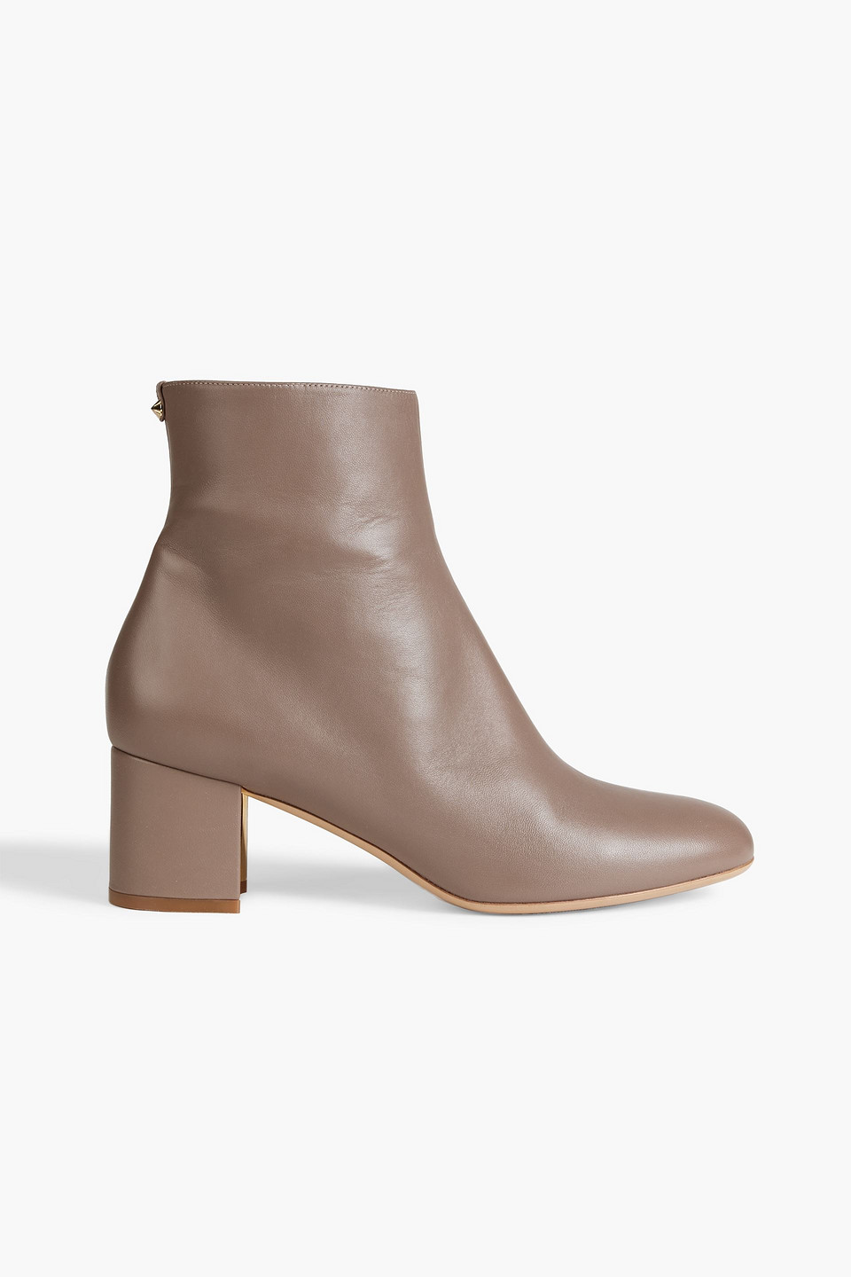 Ferragamo Noceto Leather Ankle Boots In Taupe