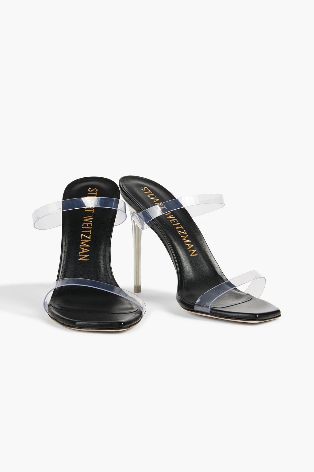 STUART WEITZMAN Lucite Aleena 100 PVC mules
