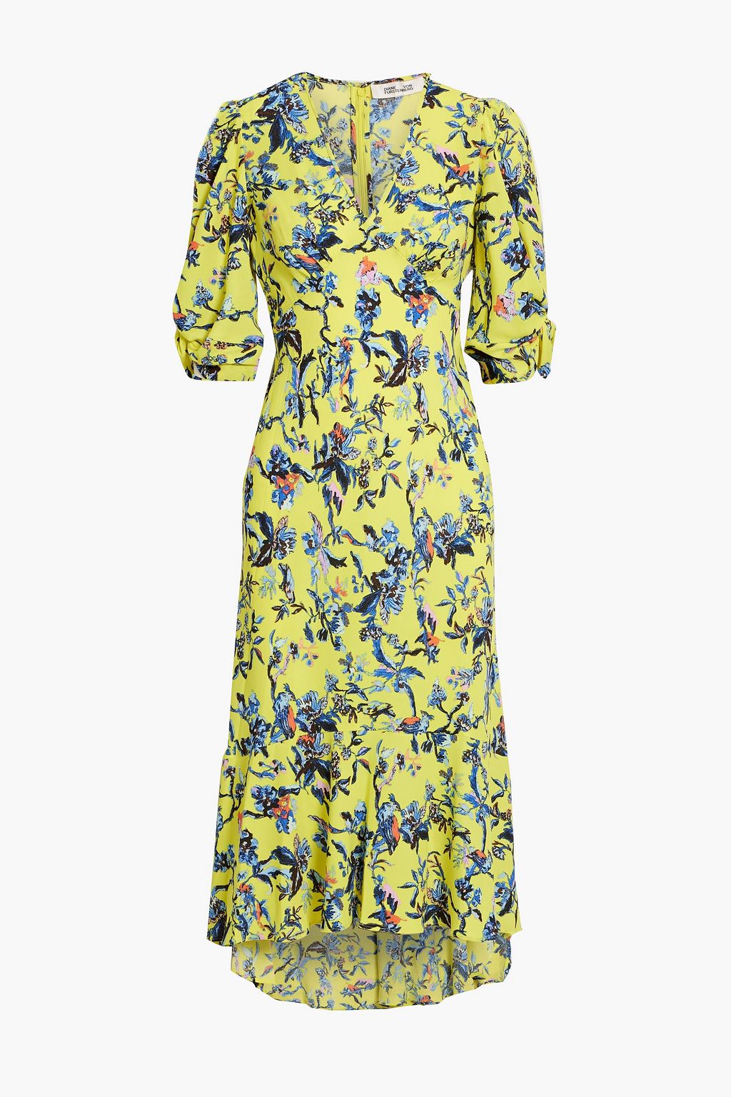 DIANE VON FURSTENBERG Tati floral-print crepe midi dress | THE OUTNET