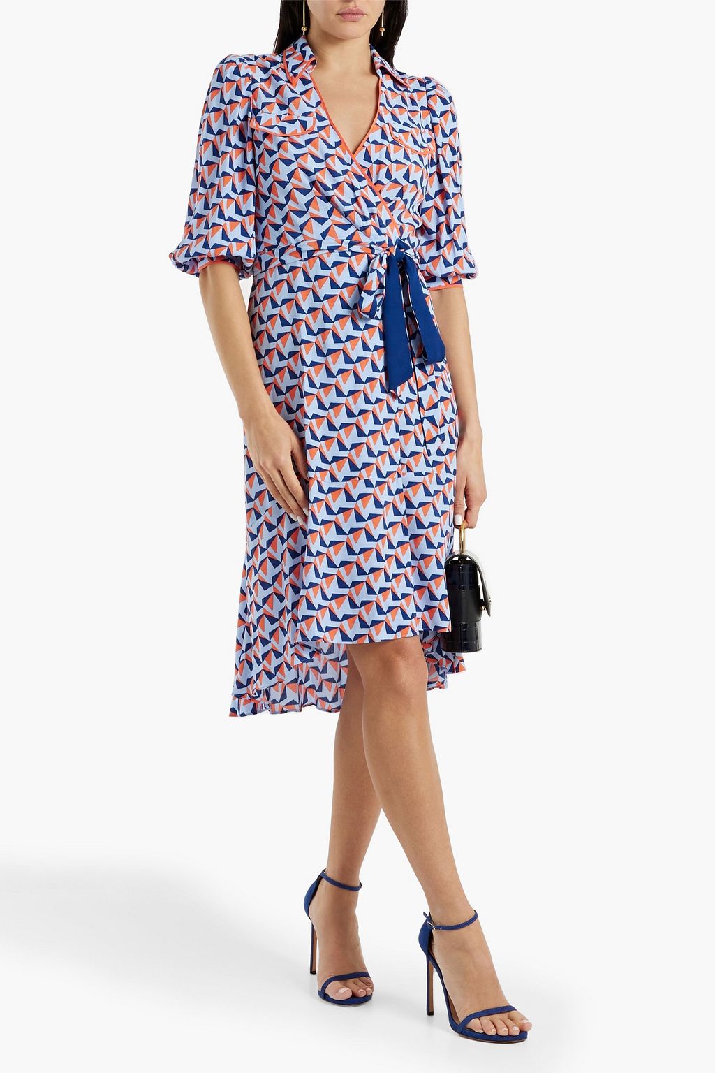 DIANE VON FURSTENBERG 프린트 크레이프 랩 드레스