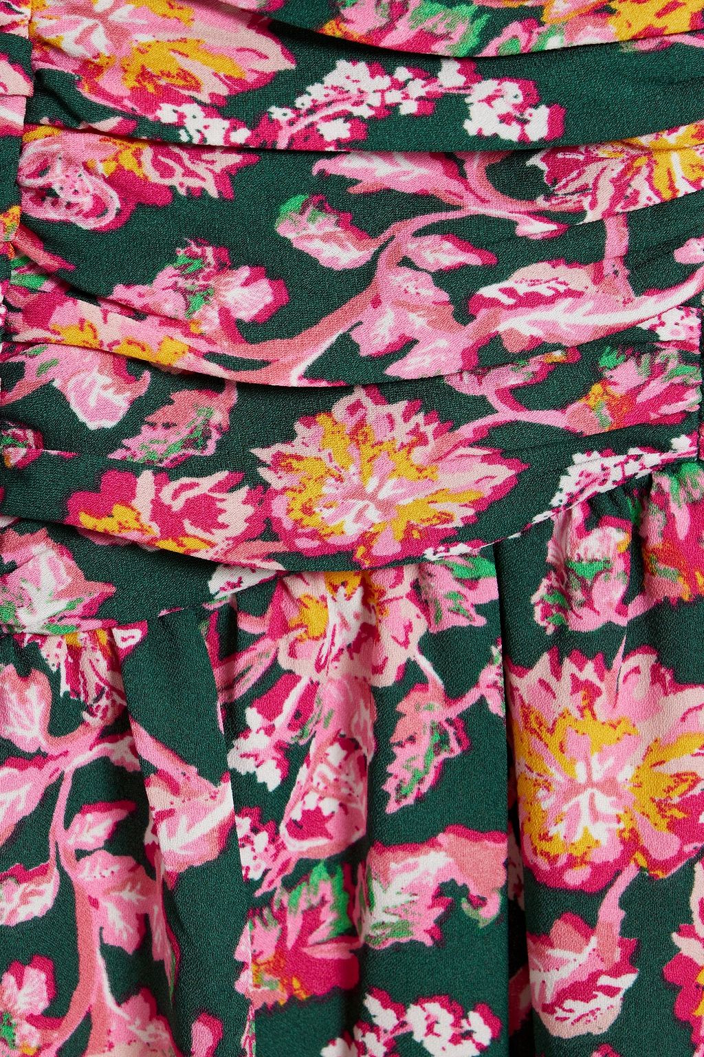 DIANE VON FURSTENBERG فستان قصير ’نانسي’ من الكريب بتصميم ملموم مزين بطبعات على شكل زهور