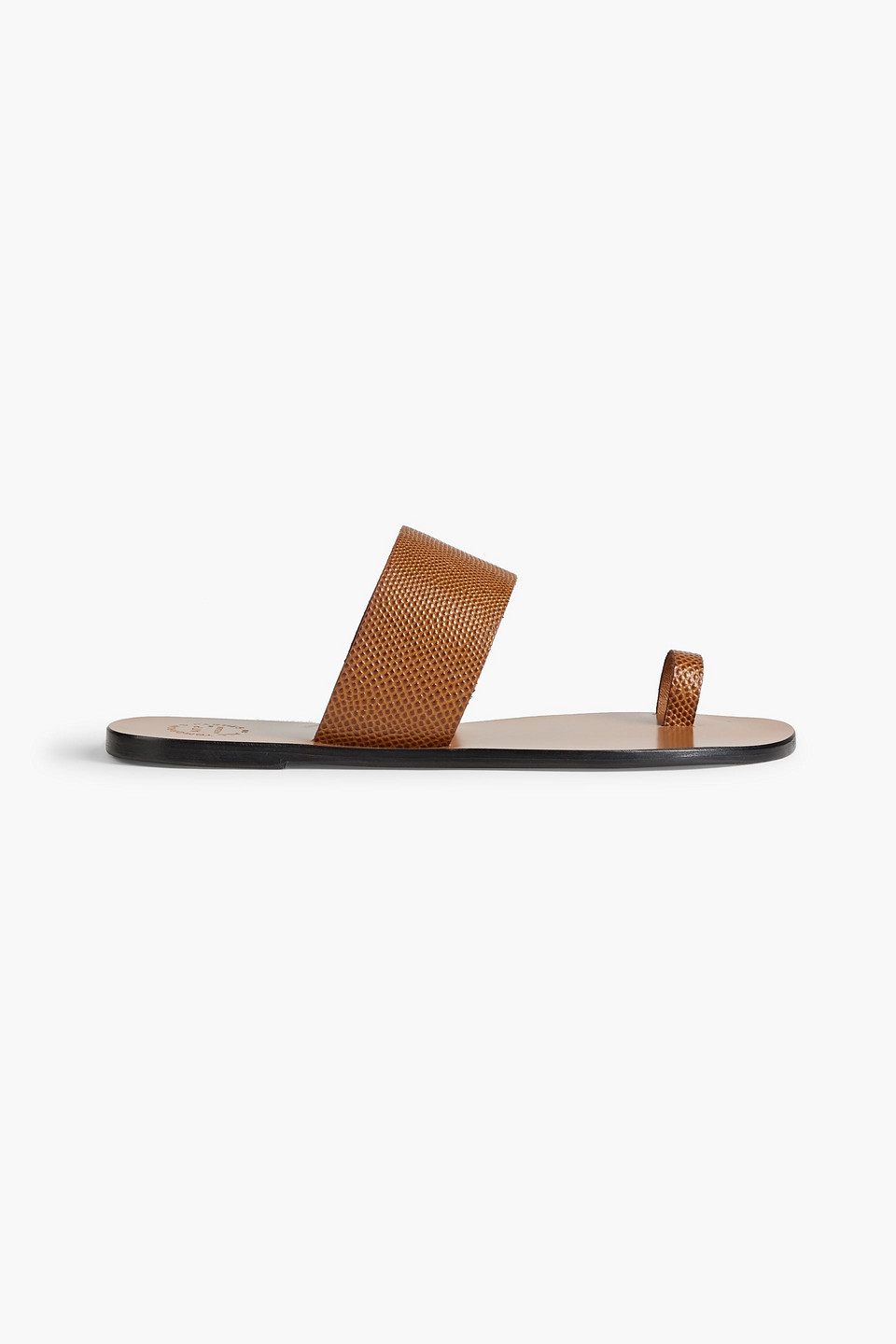 Astrid lizard-effect leather sandals