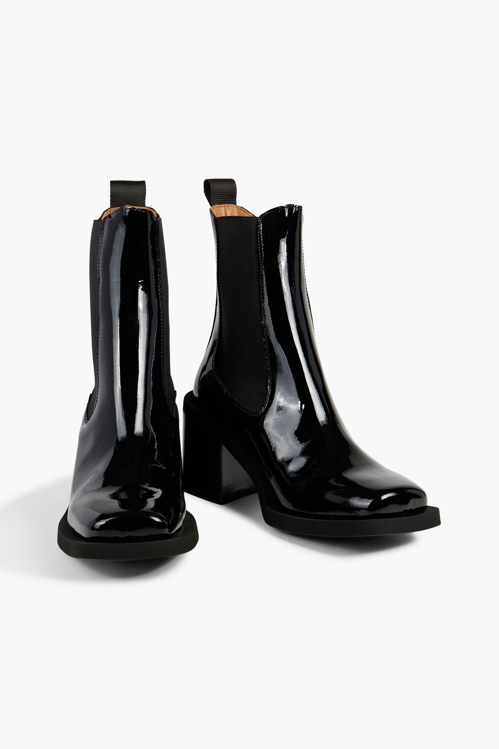 GANNI Patent-leather ankle boots
