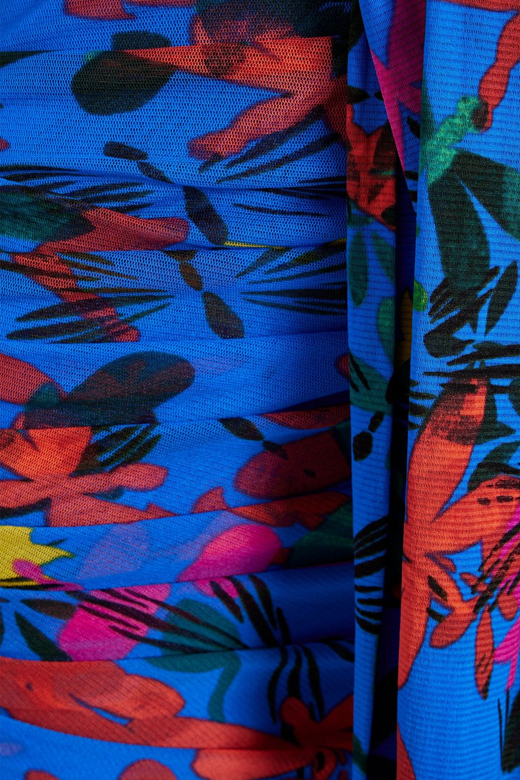 DIANE VON FURSTENBERG Lando wrap-effect floral-print stretch-mesh dress