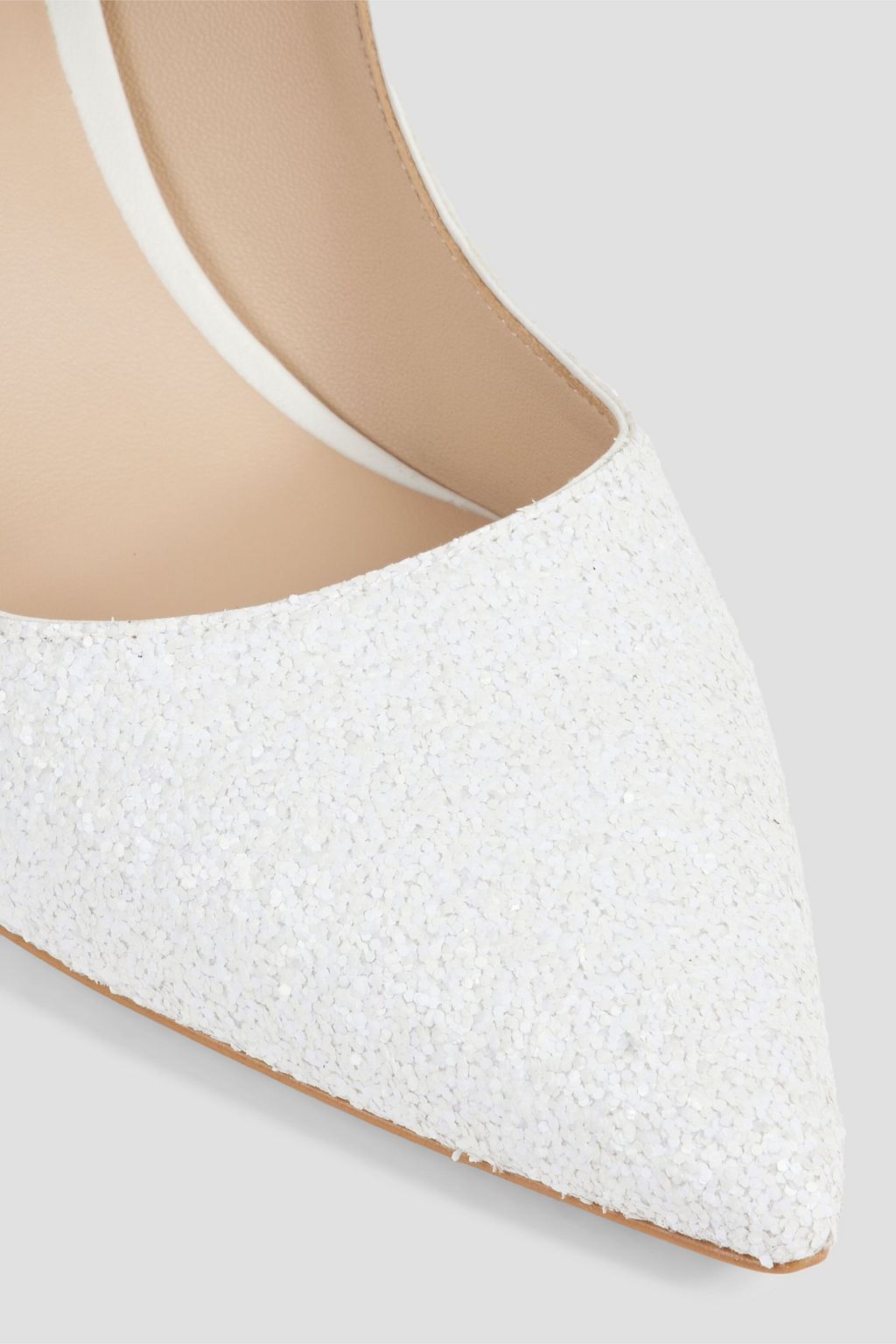 STUART WEITZMAN Dazzle 75 glittered leather mules