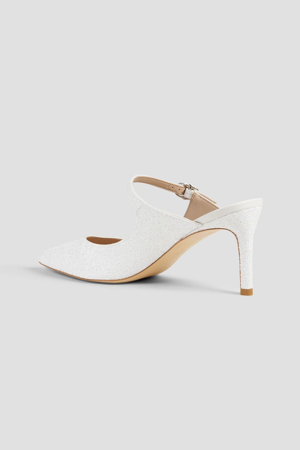 STUART WEITZMAN Dazzle 75 glittered leather mules