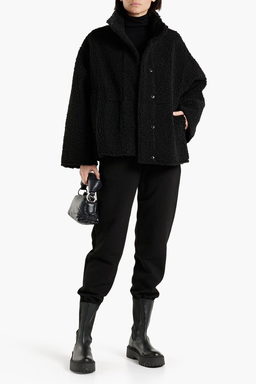 STAND STUDIO Hazel faux shearling jacket