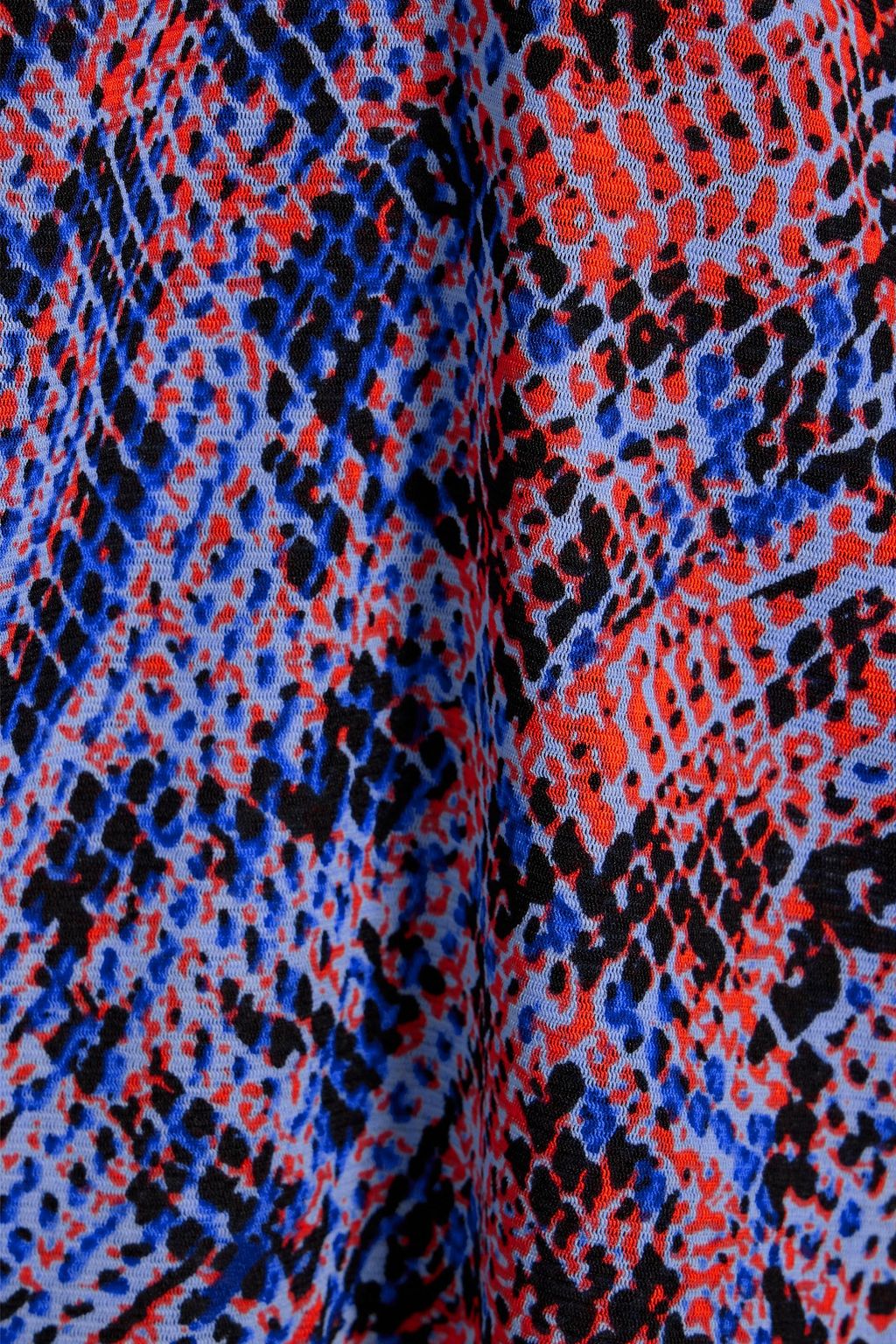 DIANE VON FURSTENBERG Remy snake-print stretch-mesh top