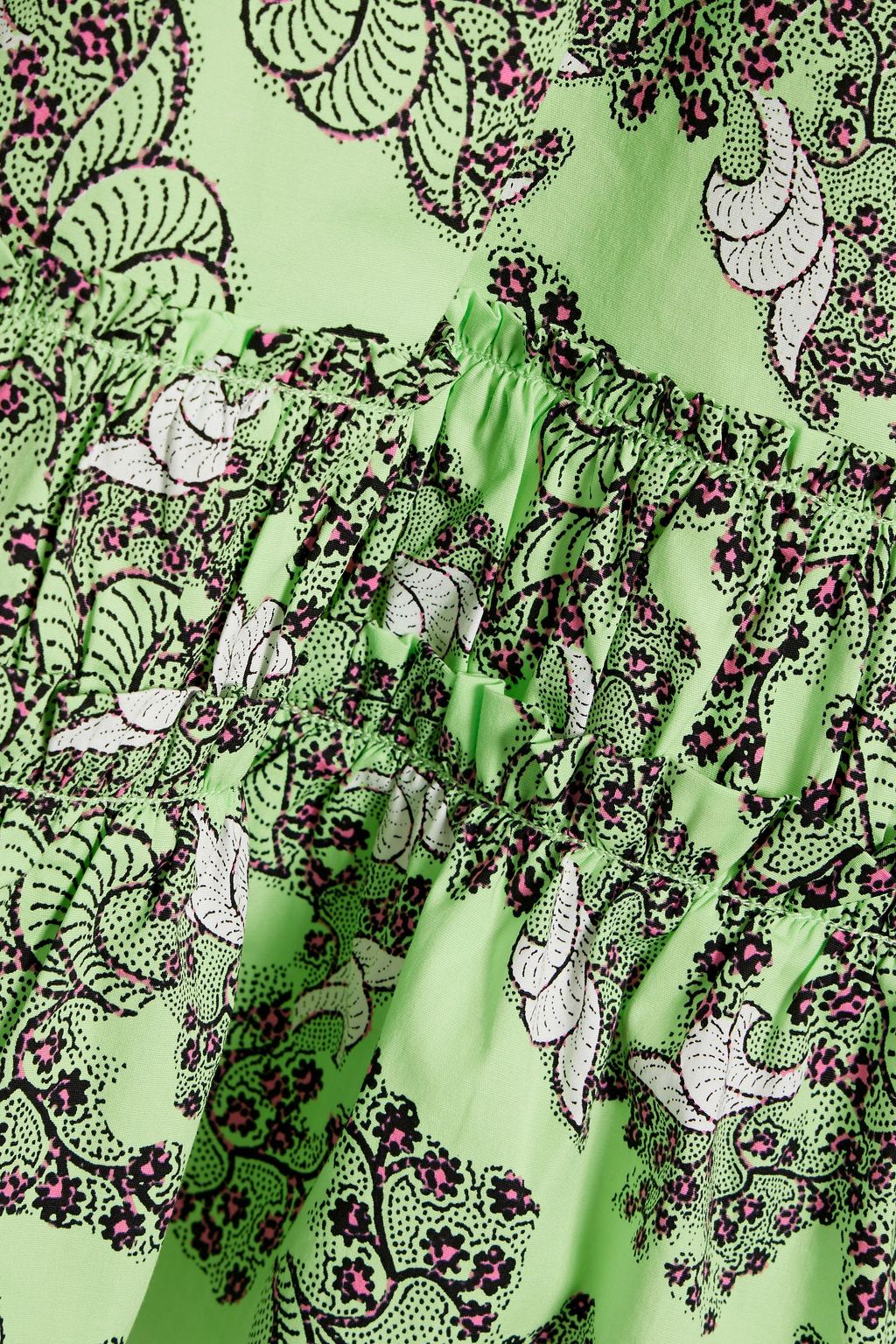 DIANE VON FURSTENBERG Kourtney ruffled printed cotton-blend poplin mini dress