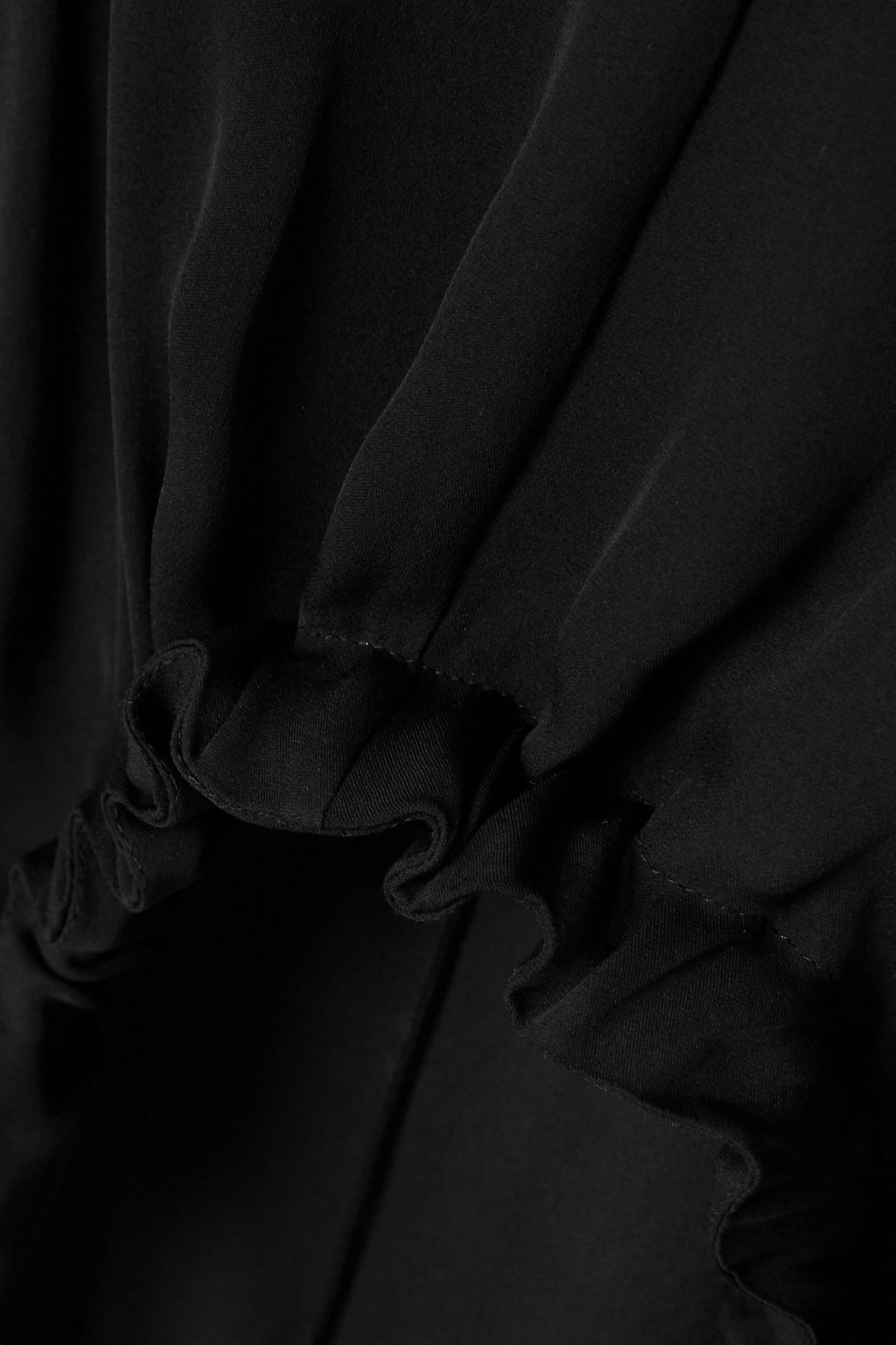 KHAITE Lolla asymmetric ruched silk crepe de chine camisole