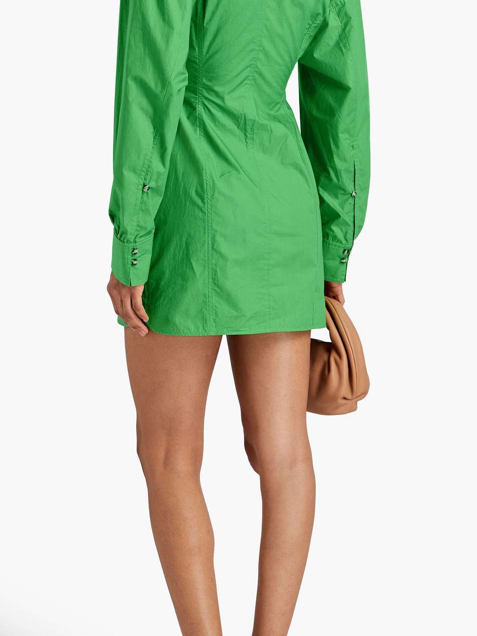alyssa cold-shoulder cotton-poplin mini dress