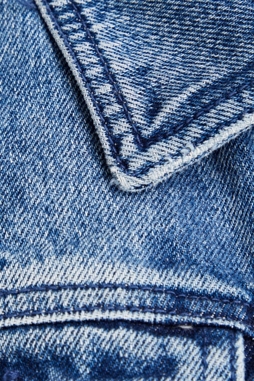MICHAEL MICHAEL KORS Cropped faded denim jacket
