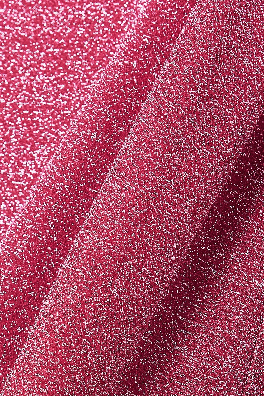 OSÉREE Lumière feather-trimmed metallic stretch-knit midi skirt