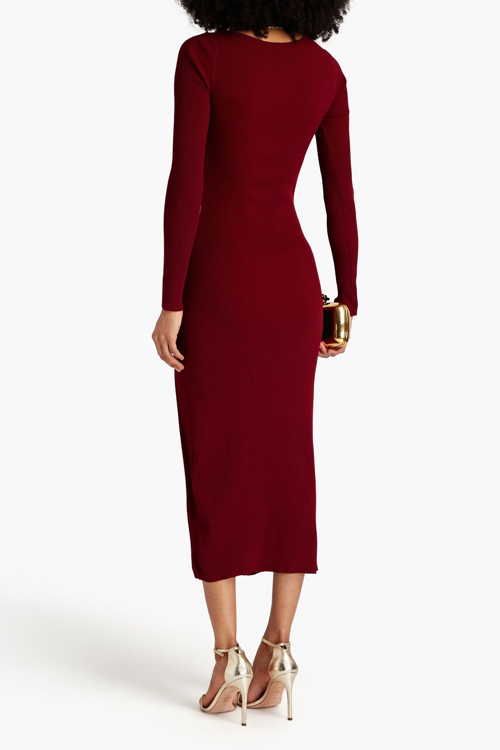 NICHOLAS Lilith cutout ribbed-knit midi dress | THE OUTNET