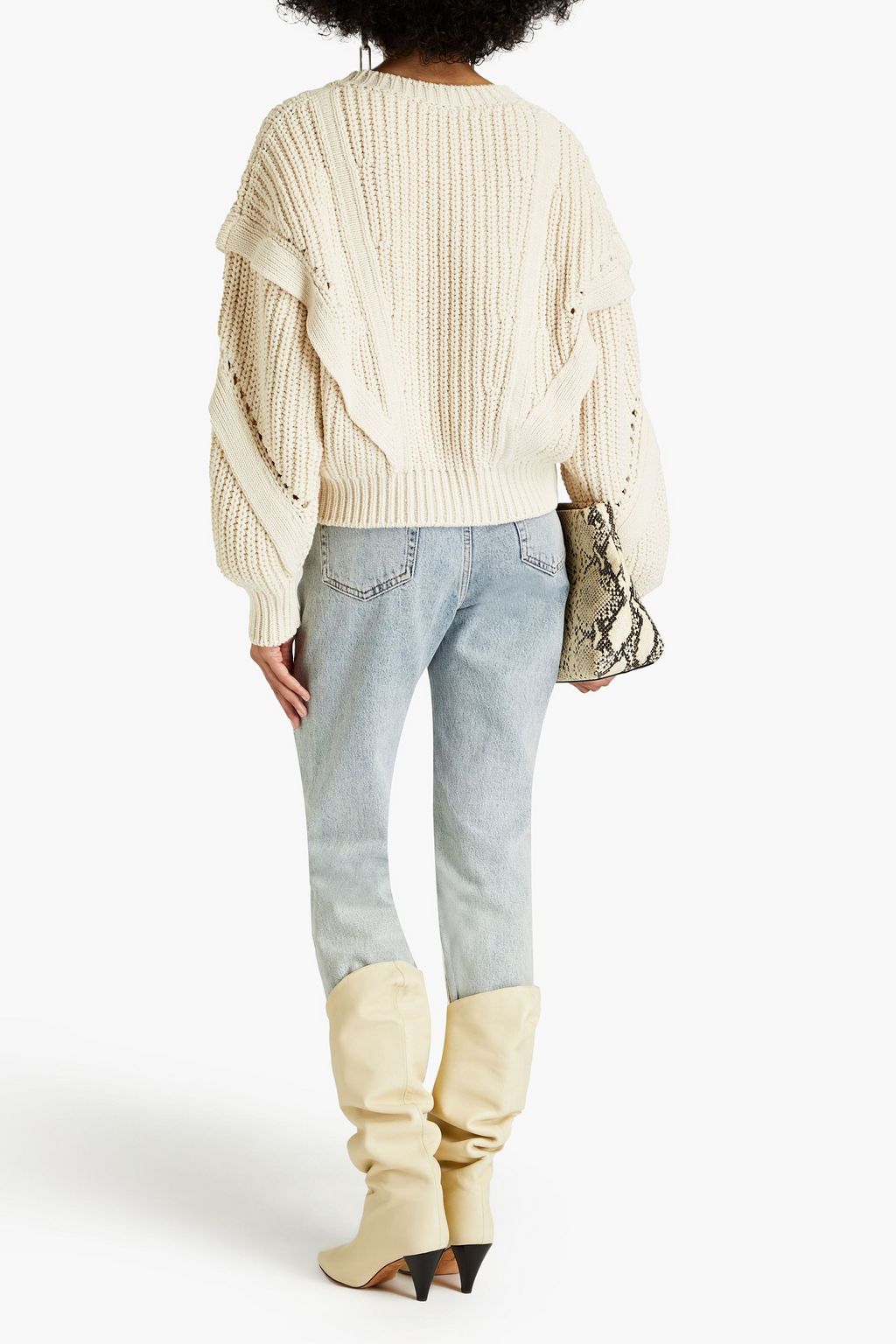 IRO Casia gerippter Pullover aus einer Bio-Baumwollmischung