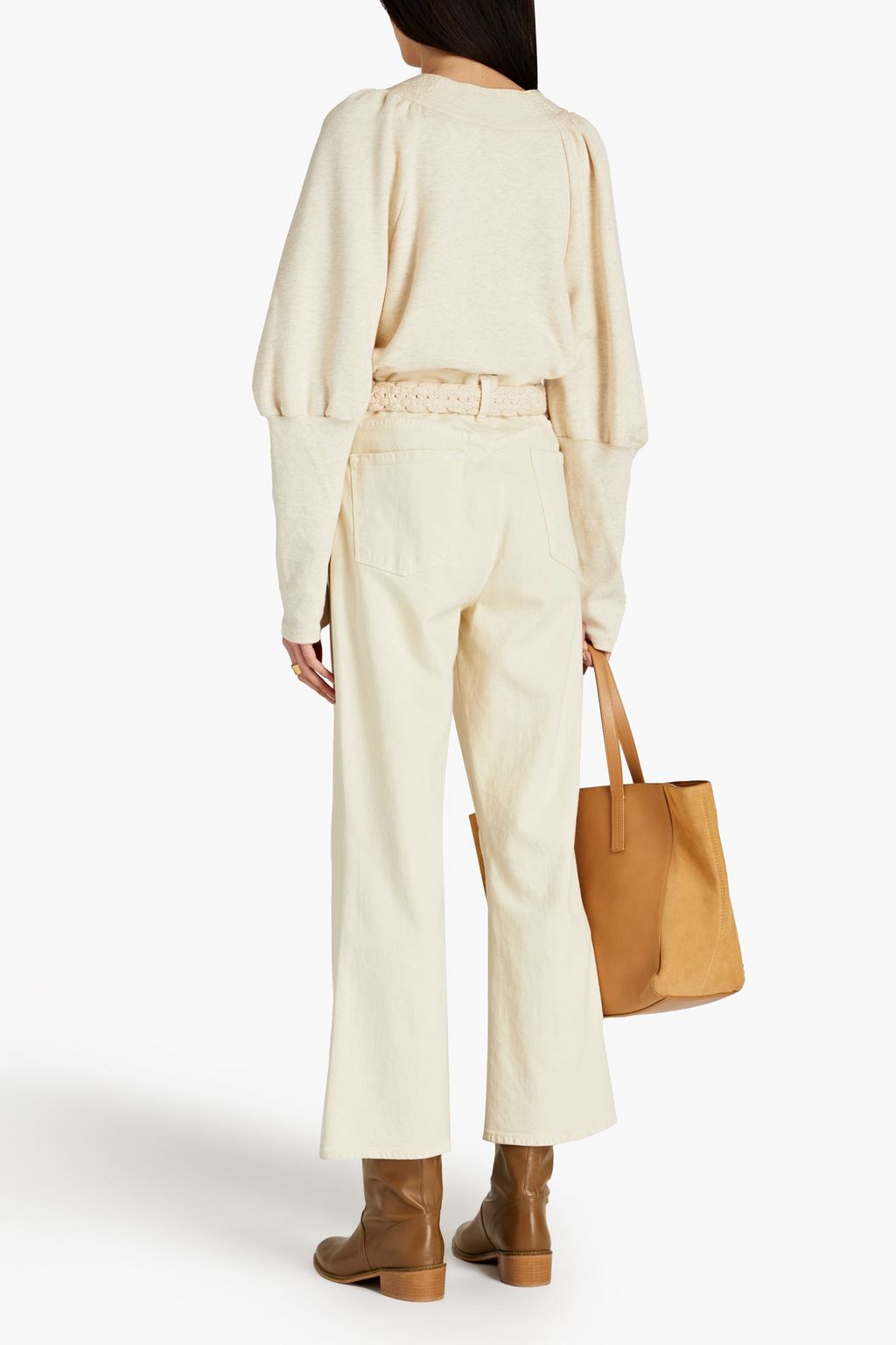 ULLA JOHNSON Sutton Sweatshirt aus Baumwollfrottee mit Bindedetail vorne