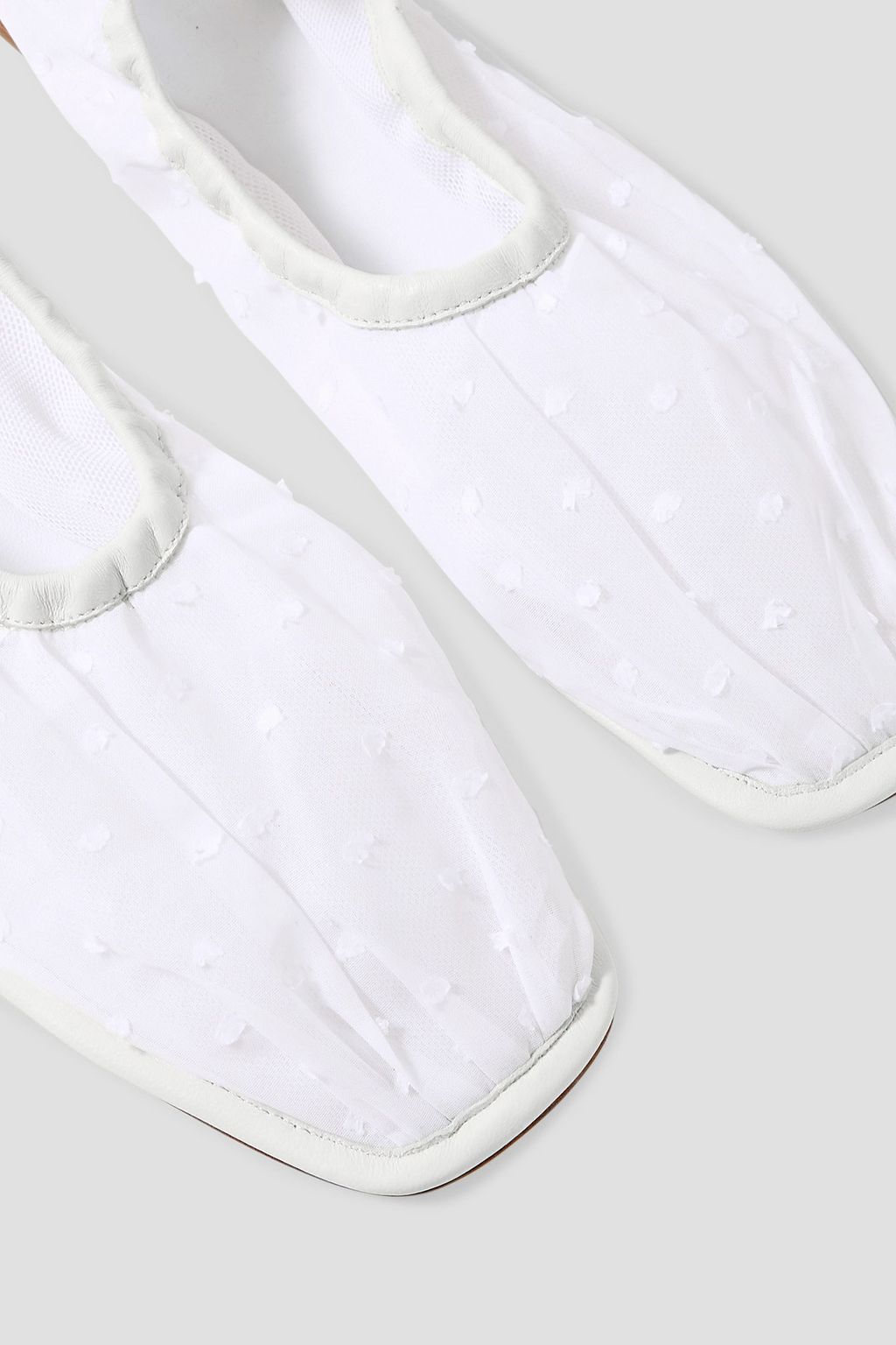 CECILIE BAHNSEN X HEREU Hyacinth Swiss-dot ballet flats