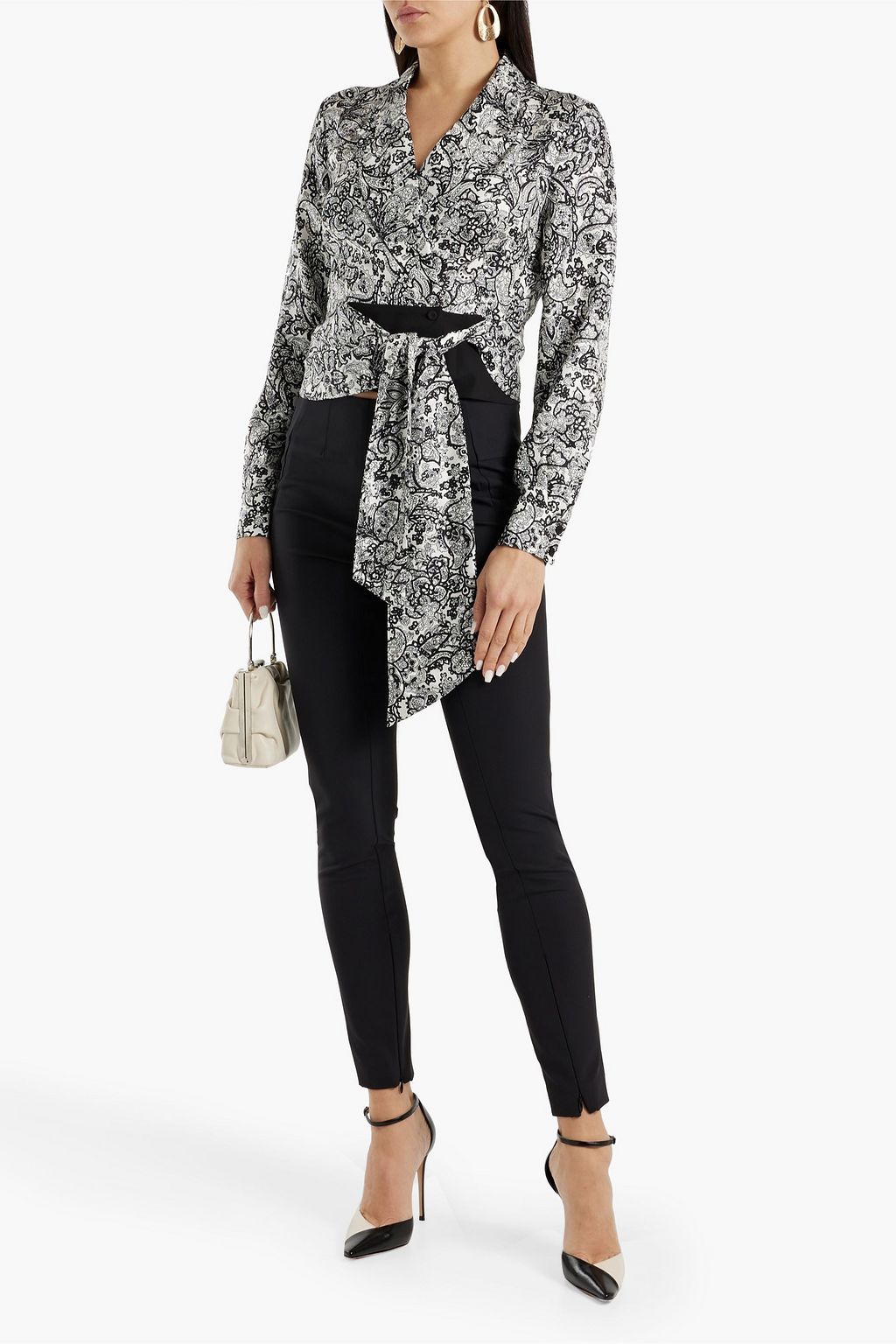 DIANE VON FURSTENBERG Vera wrap-effect paisley-print silk-twill blouse