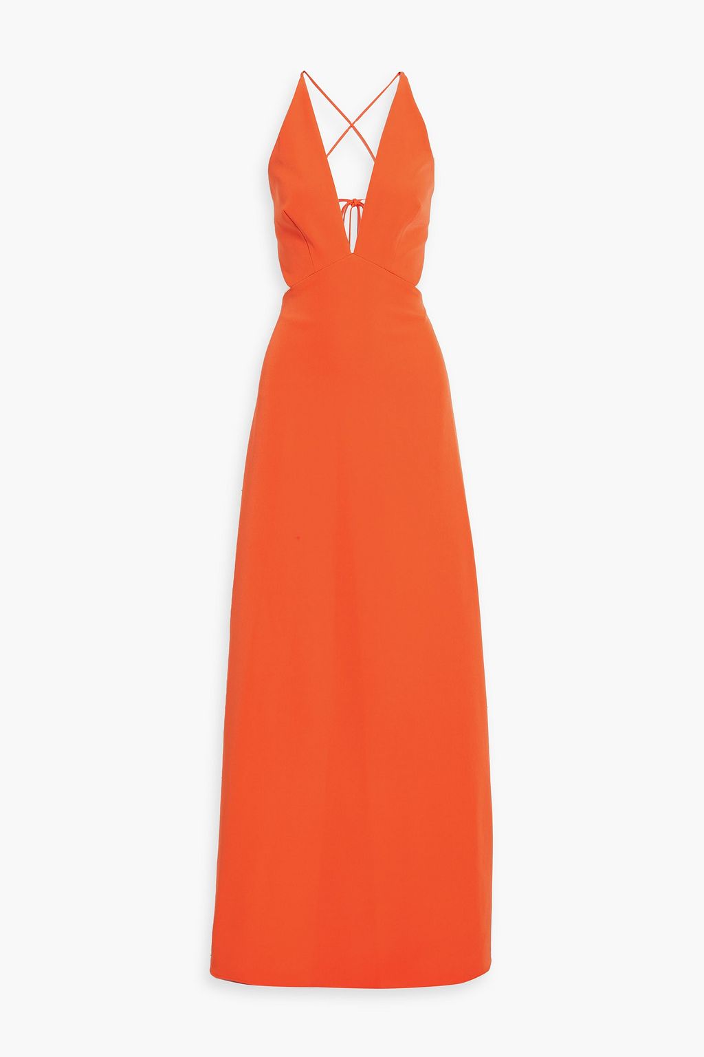 HALSTON Stretch crepe gown THE OUTNET