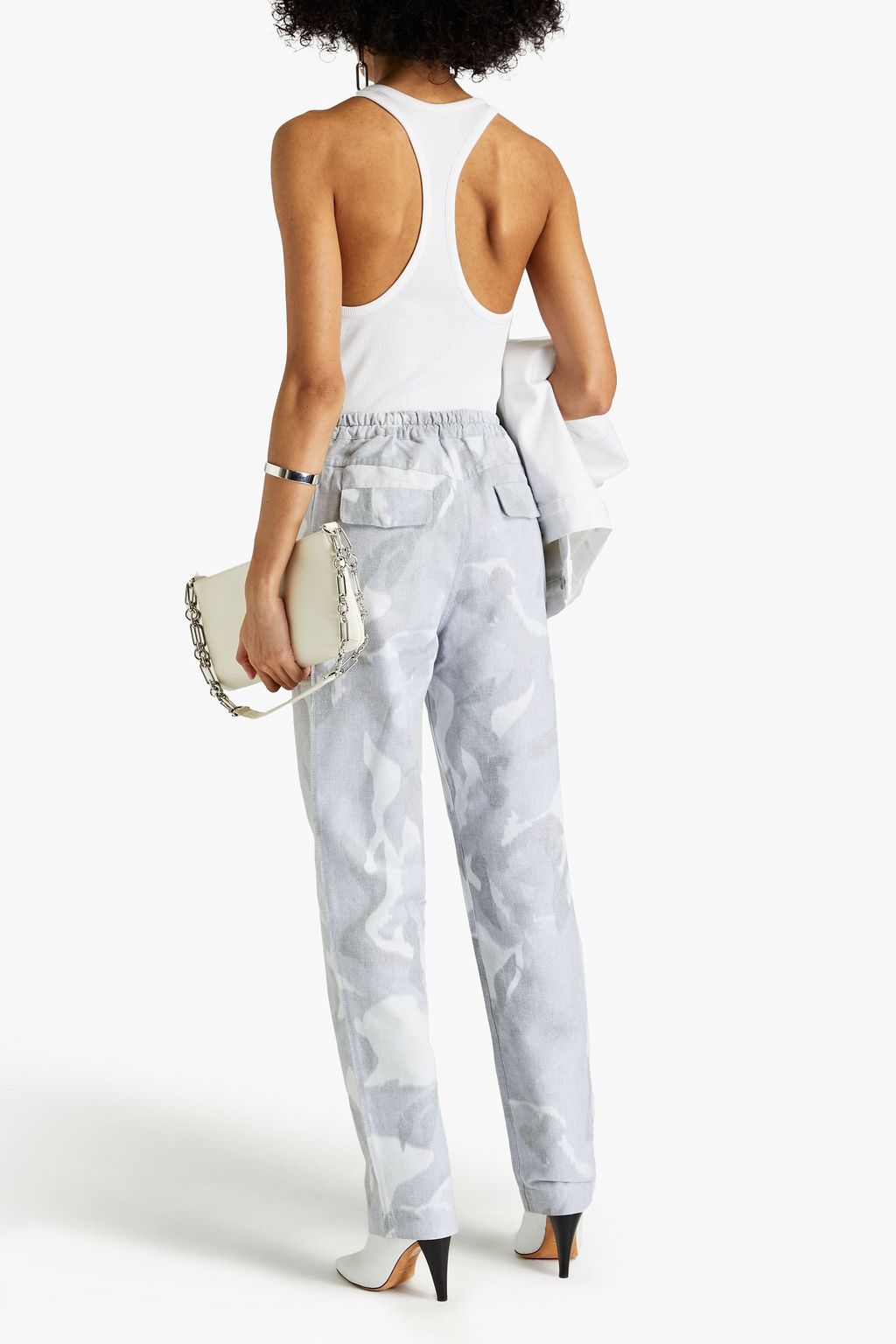 IRO Douz Hose mit geradem Bein aus Canvas aus einer Baumwollmischung mit Camouflage-Print