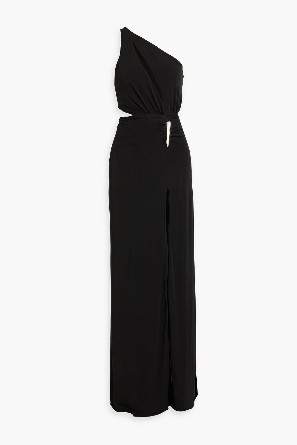 HALSTON Ivanna one-shoulder cutout jersey gown | THE OUTNET