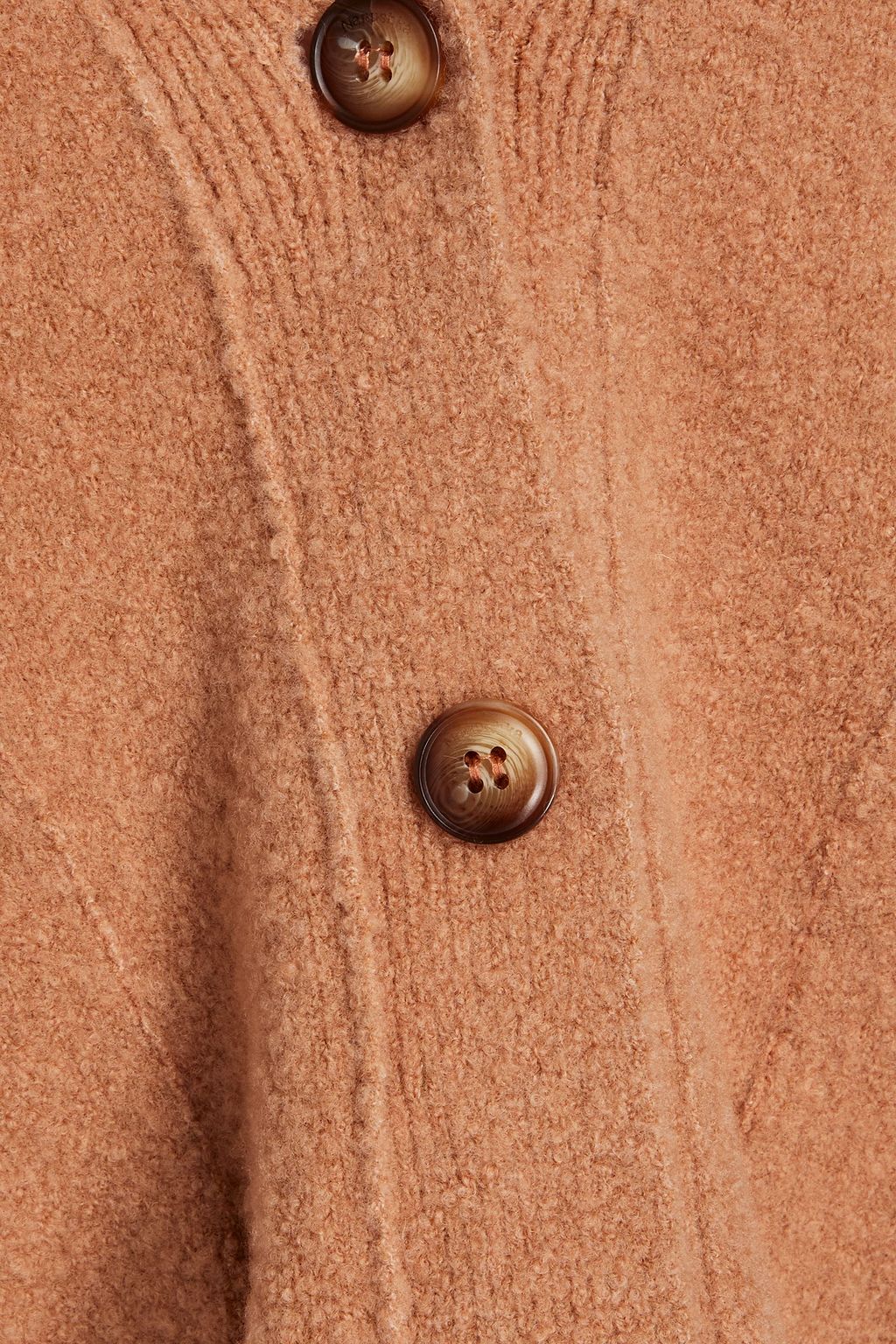 NANUSHKA Melina brushed bouclé-knit merino wool-blend cardigan