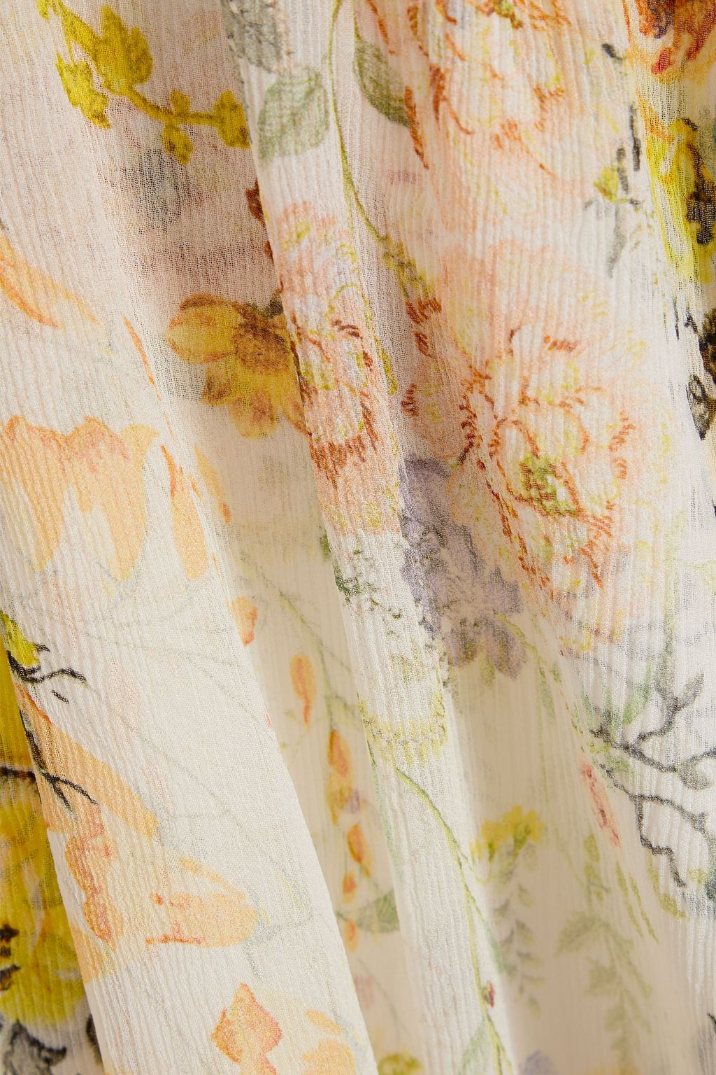 CAMILLA Ruffled floral-print silk-georgette mini dress