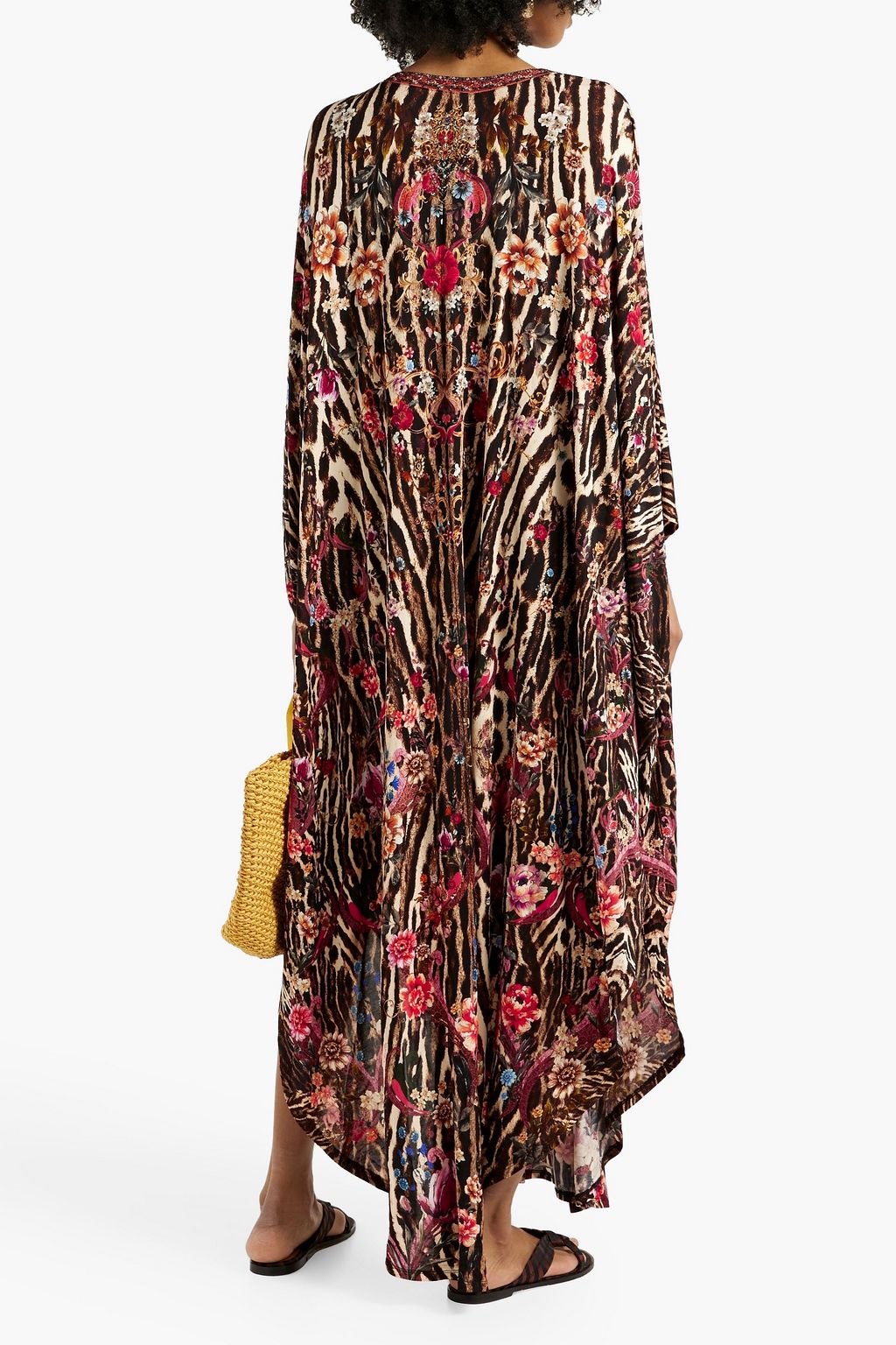 CAMILLA Crystal-embellished printed jersey kaftan