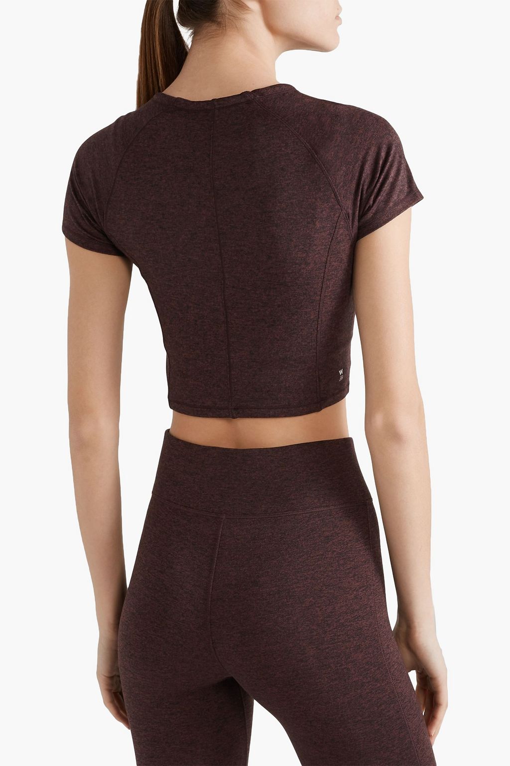 WE OVER ME The Karma cropped stretch-jersey T-shirt