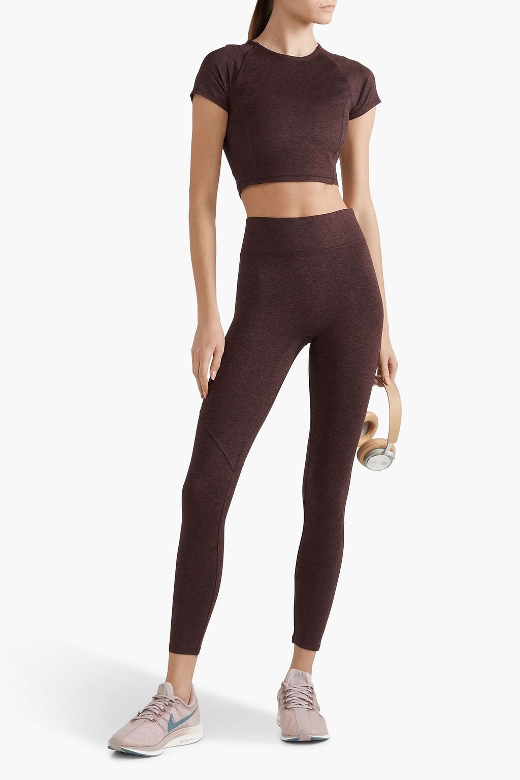 WE OVER ME The Karma cropped stretch-jersey T-shirt