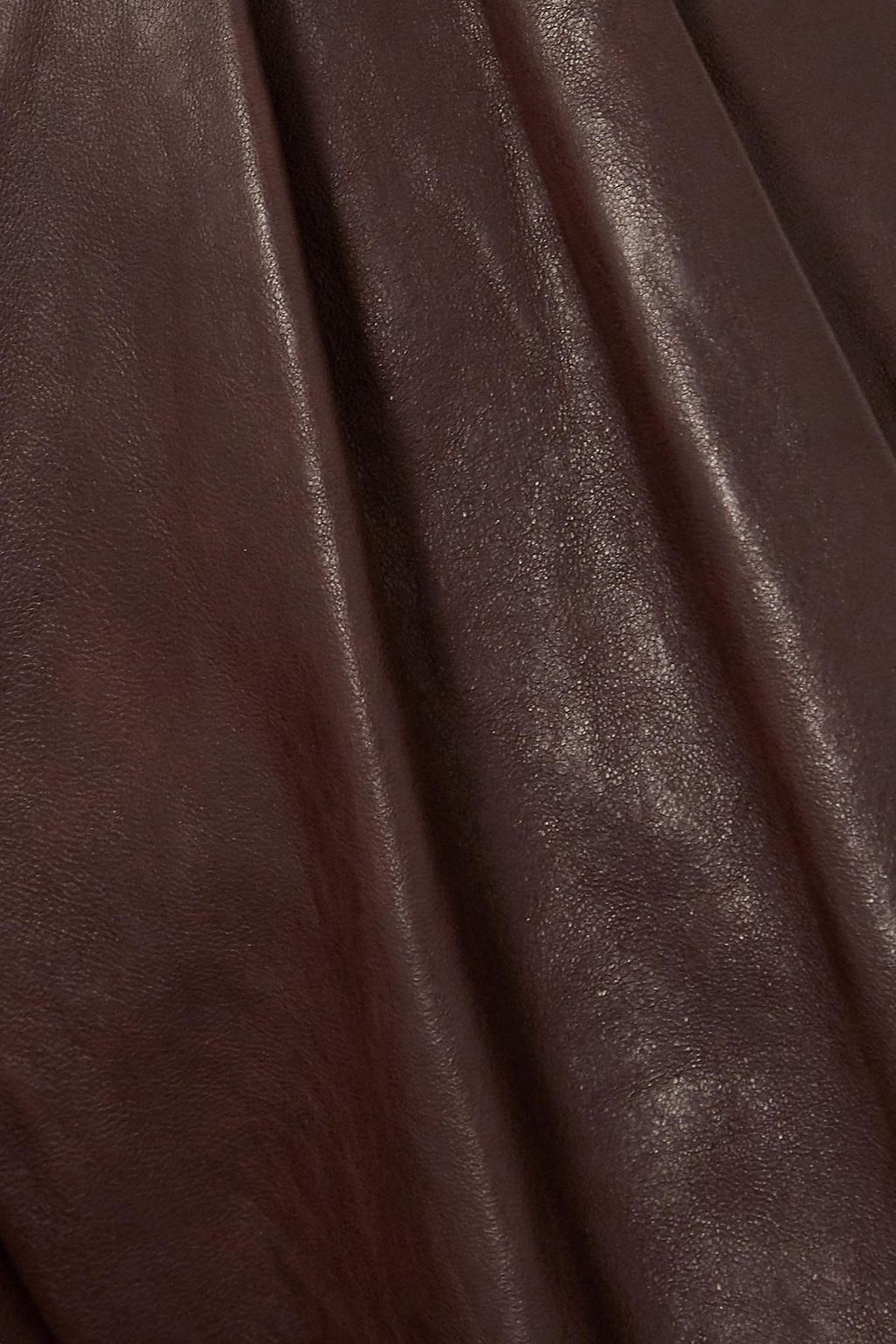 DOLCE & GABBANA Tie-detailed leather tapered pants